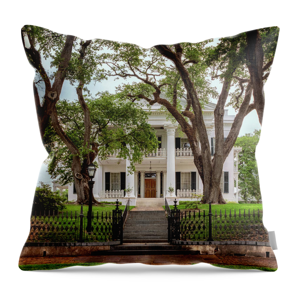 Stanton Hall Throw Pillow featuring the photograph Stanton Hall - Natchez, Mississippi by Susan Rissi Tregoning