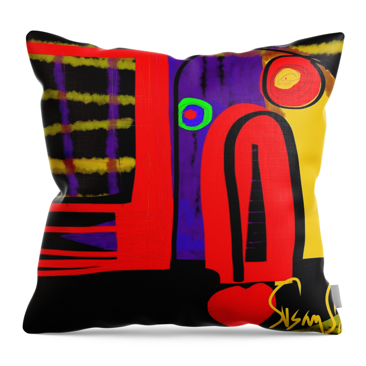 Stir Throw Pillow featuring the digital art Stir Crazy by Susan Fielder
