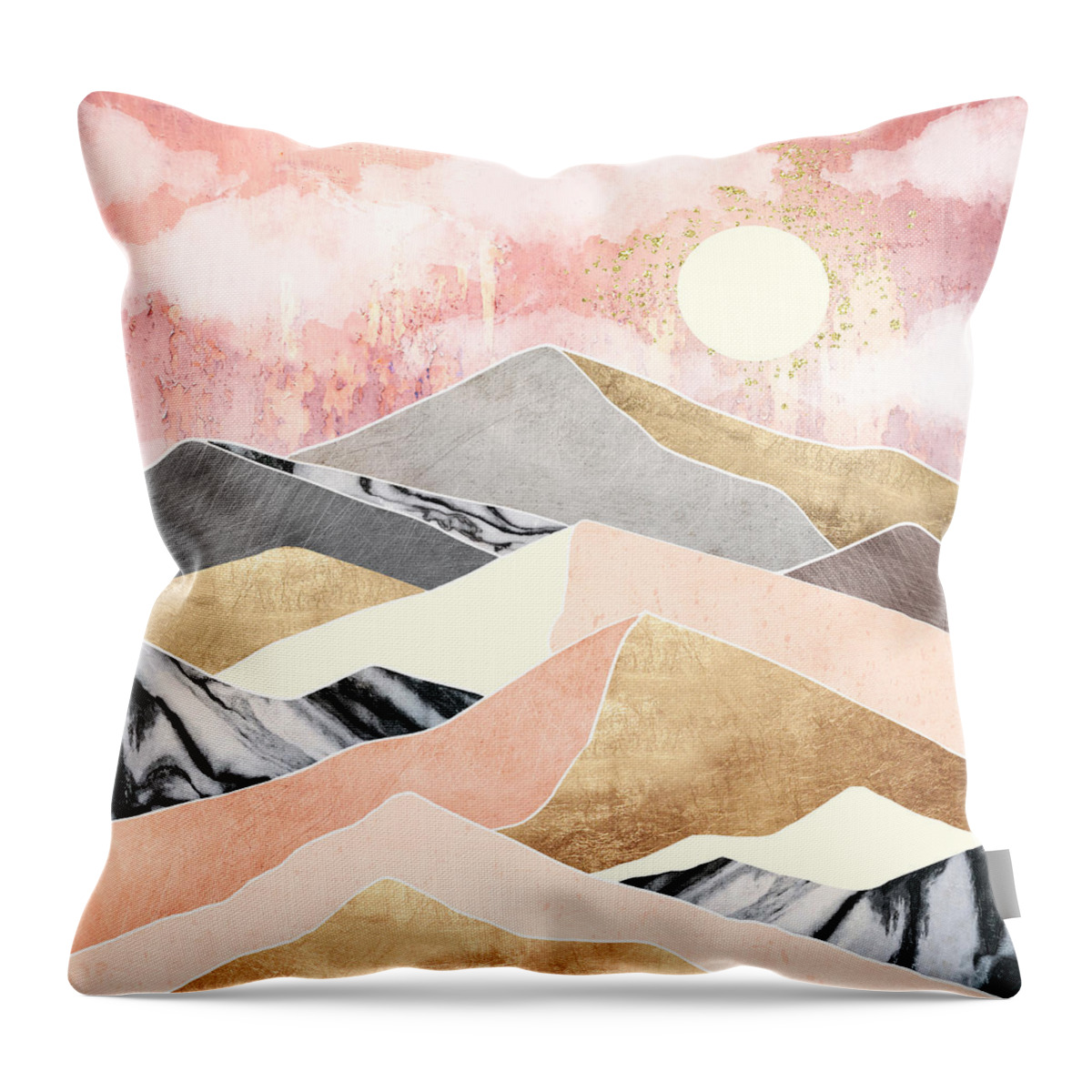 Summer Throw Pillow featuring the digital art Summer Sun by Spacefrog Designs