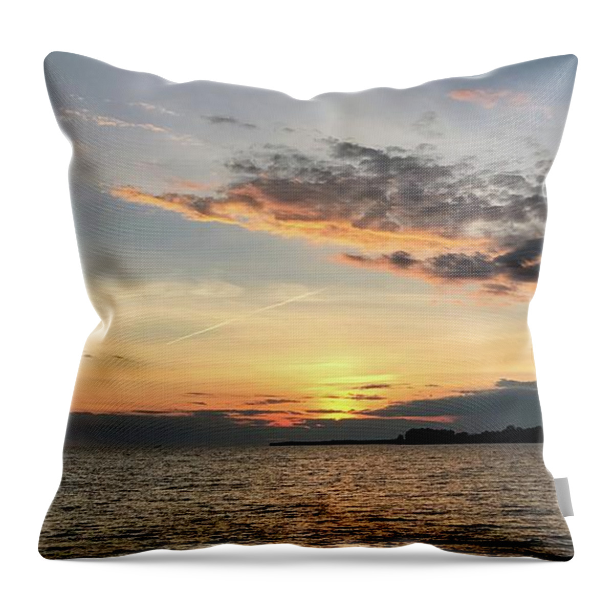 Sunset Throw Pillow featuring the photograph Sunset 4 by Michael Lang