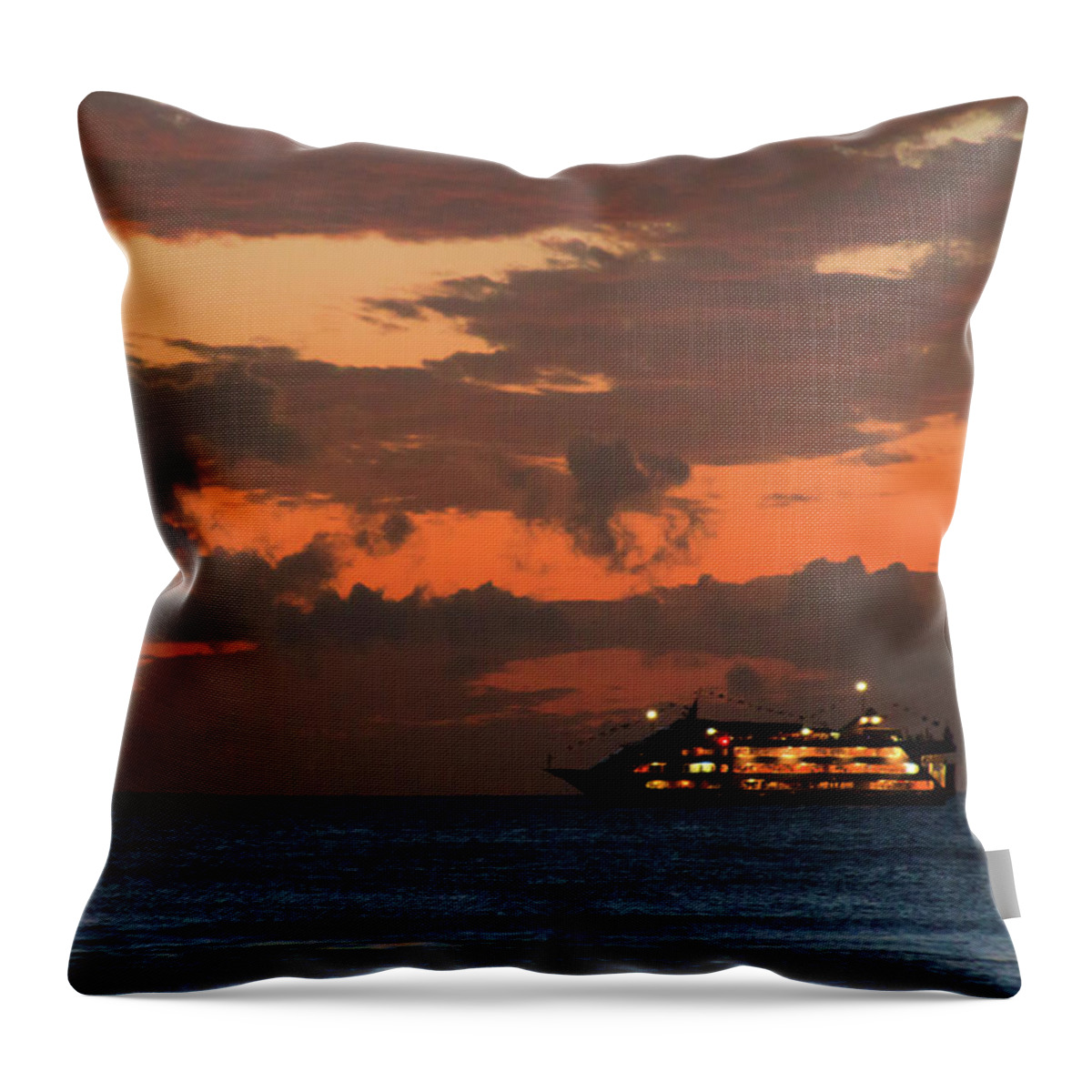 Hawaii Throw Pillow featuring the photograph Sunset Cruise by Briand Sanderson