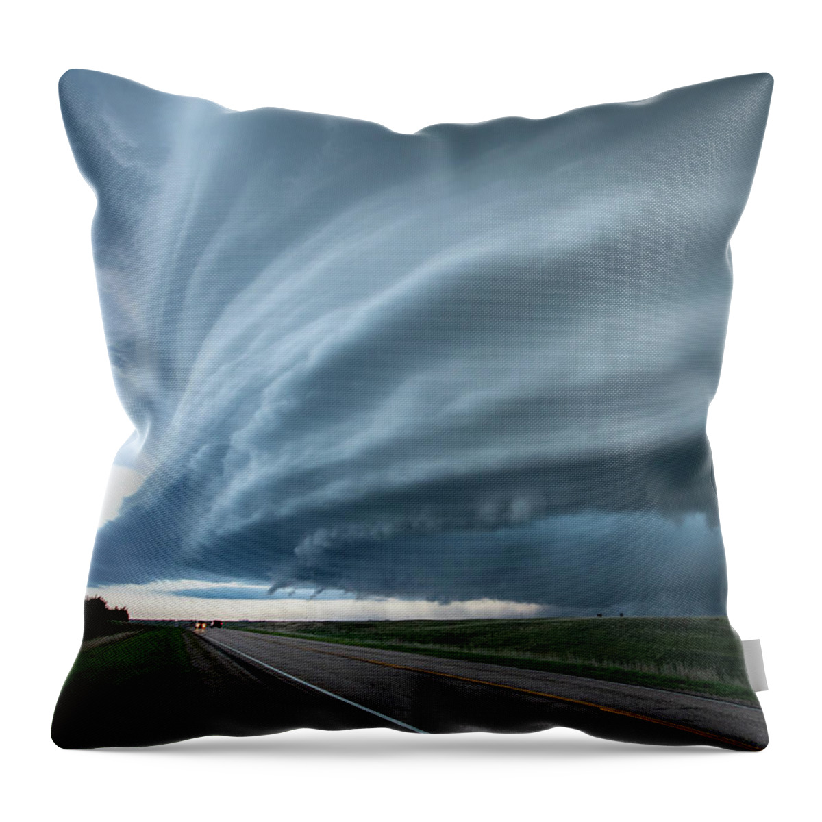 Storm Throw Pillow featuring the photograph Super Storm by Wesley Aston