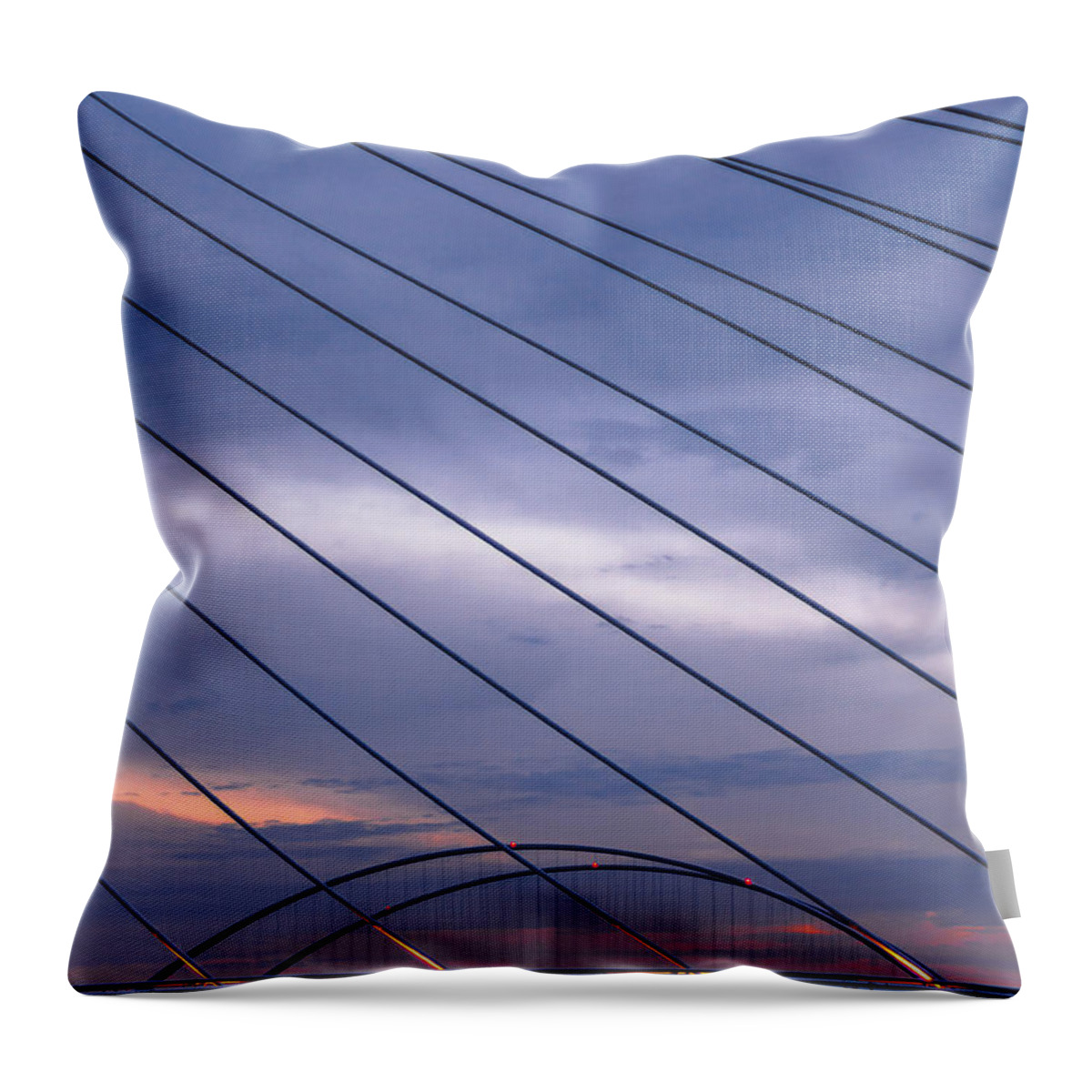 Cables Throw Pillow featuring the photograph Suspense by Peter Hull