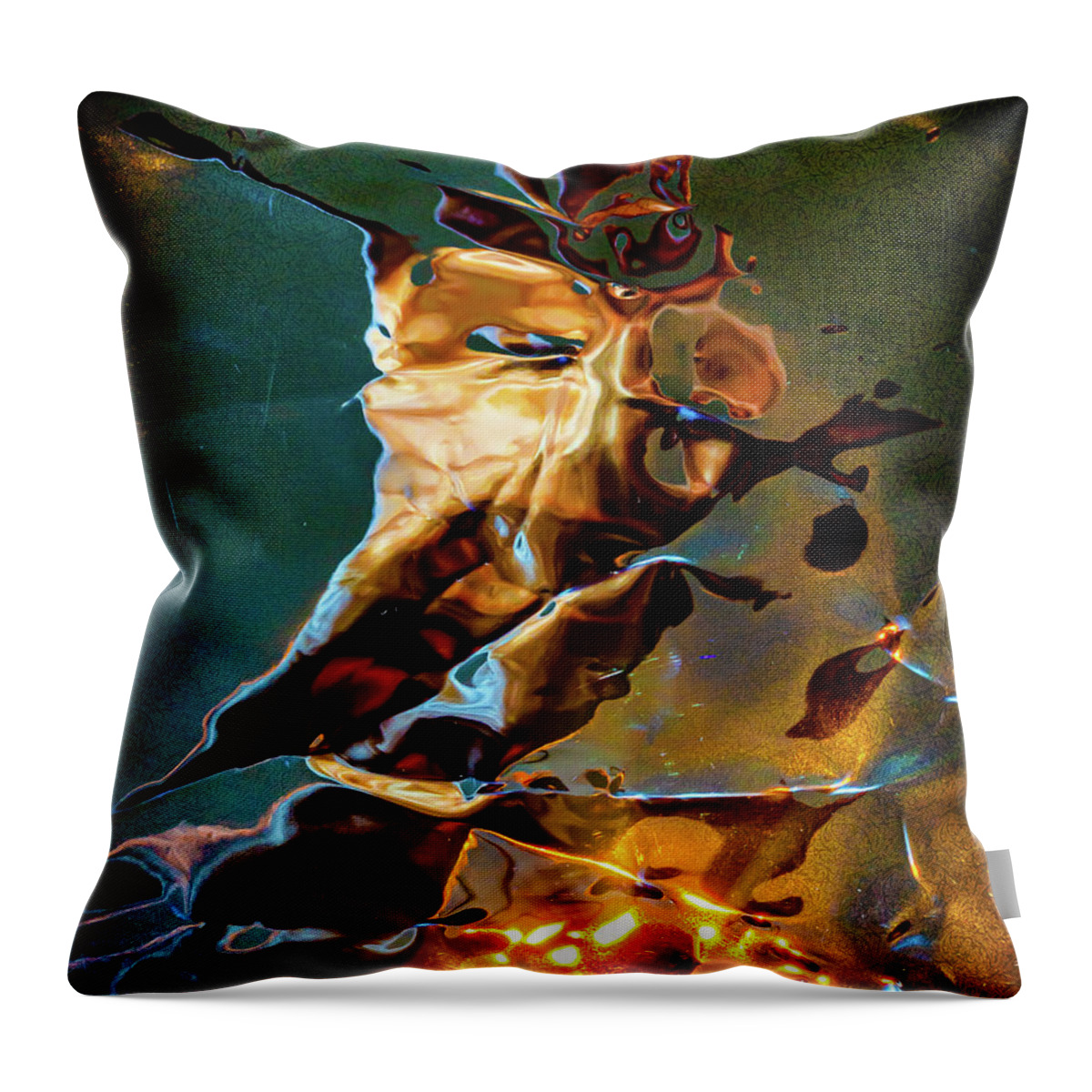 Abstract Throw Pillow featuring the digital art The Firestarter by Liquid Eye