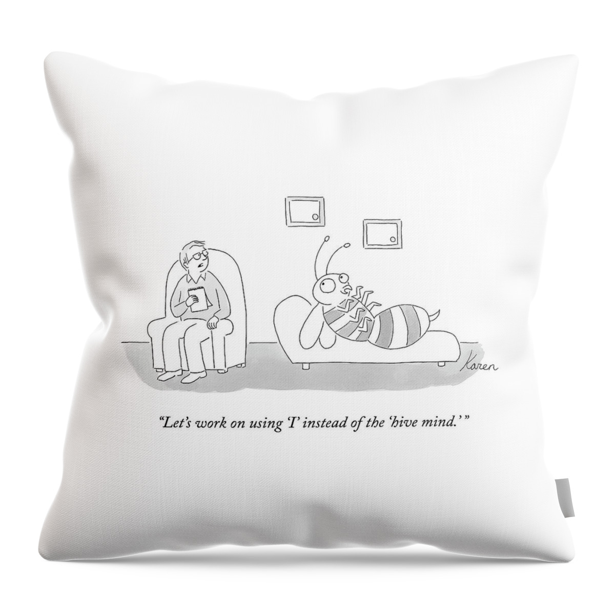 The Hive Mind Throw Pillow