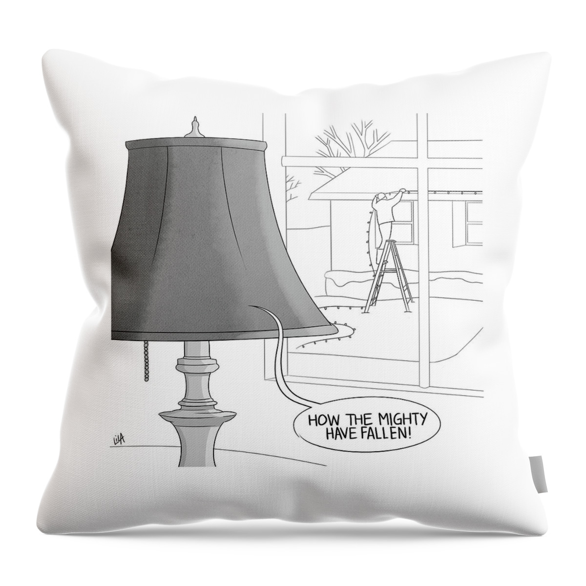 The Mighty Have Fallen Throw Pillow
