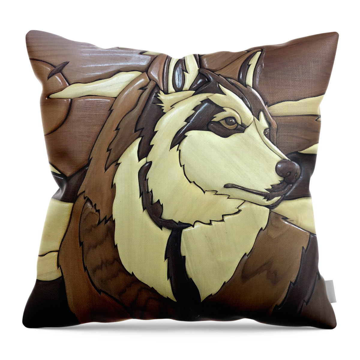 Husky Throw Pillow featuring the photograph The Proud Husky by Andrea Kollo