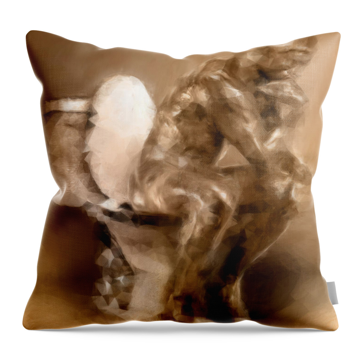 Thinker Throw Pillow featuring the painting Thinker by Vart Studio