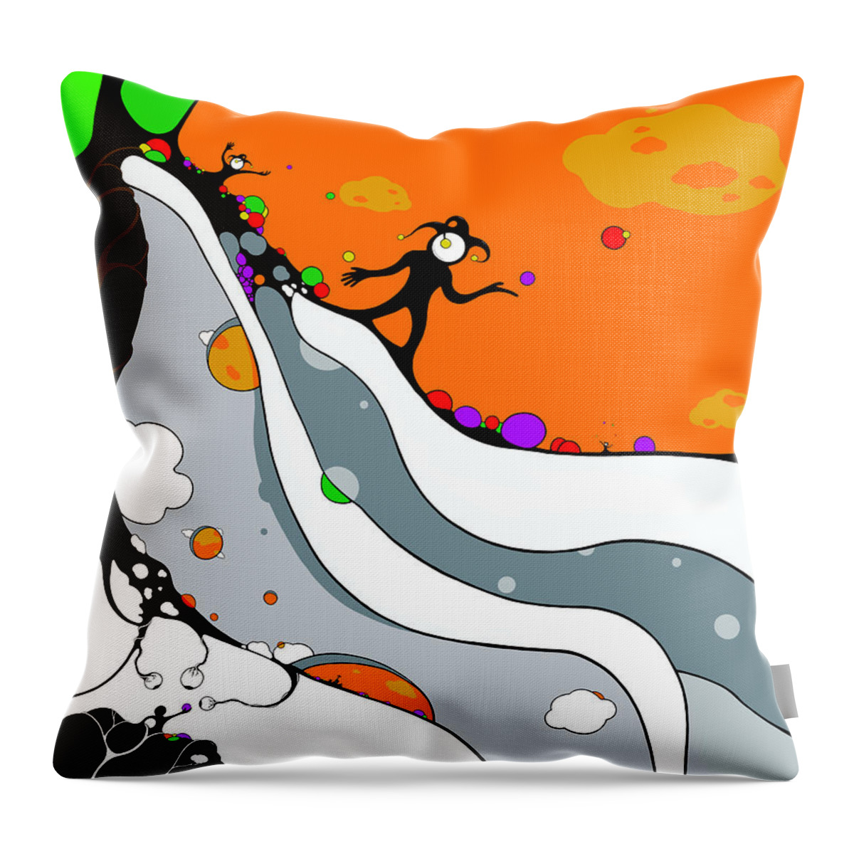 Avatar Throw Pillow featuring the drawing Thoughtful Jesters by Craig Tilley