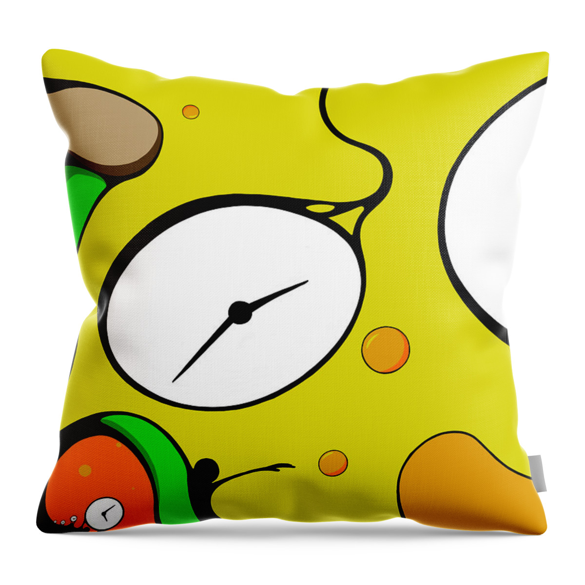 Clocks Throw Pillow featuring the drawing Time Lapse by Craig Tilley