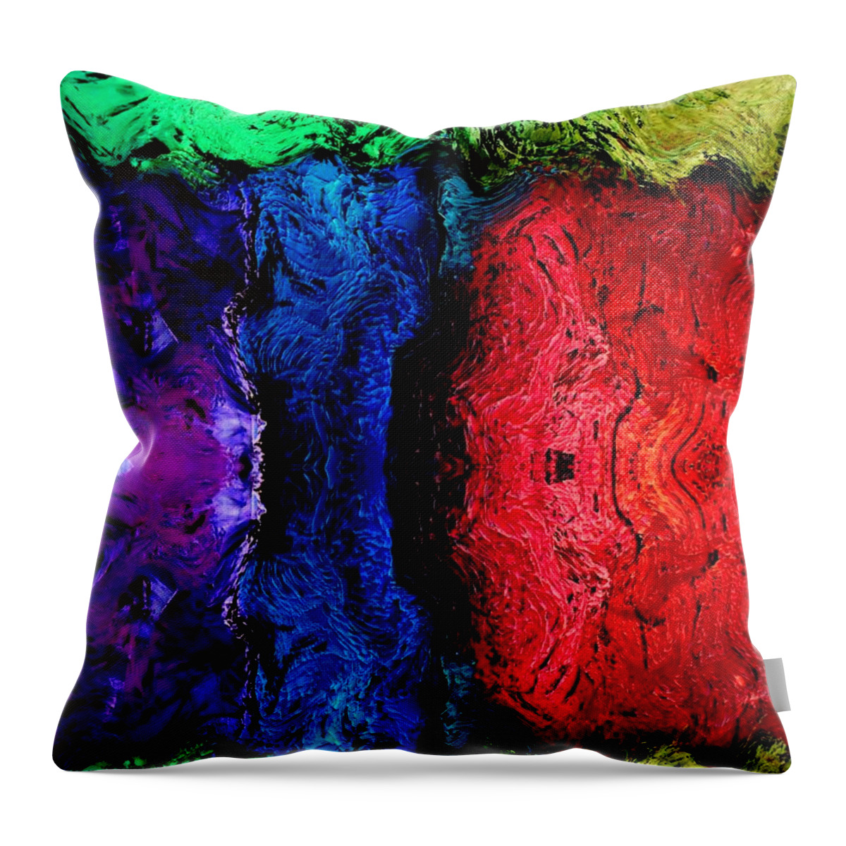  Throw Pillow featuring the painting Tree of the Birds by Bill King