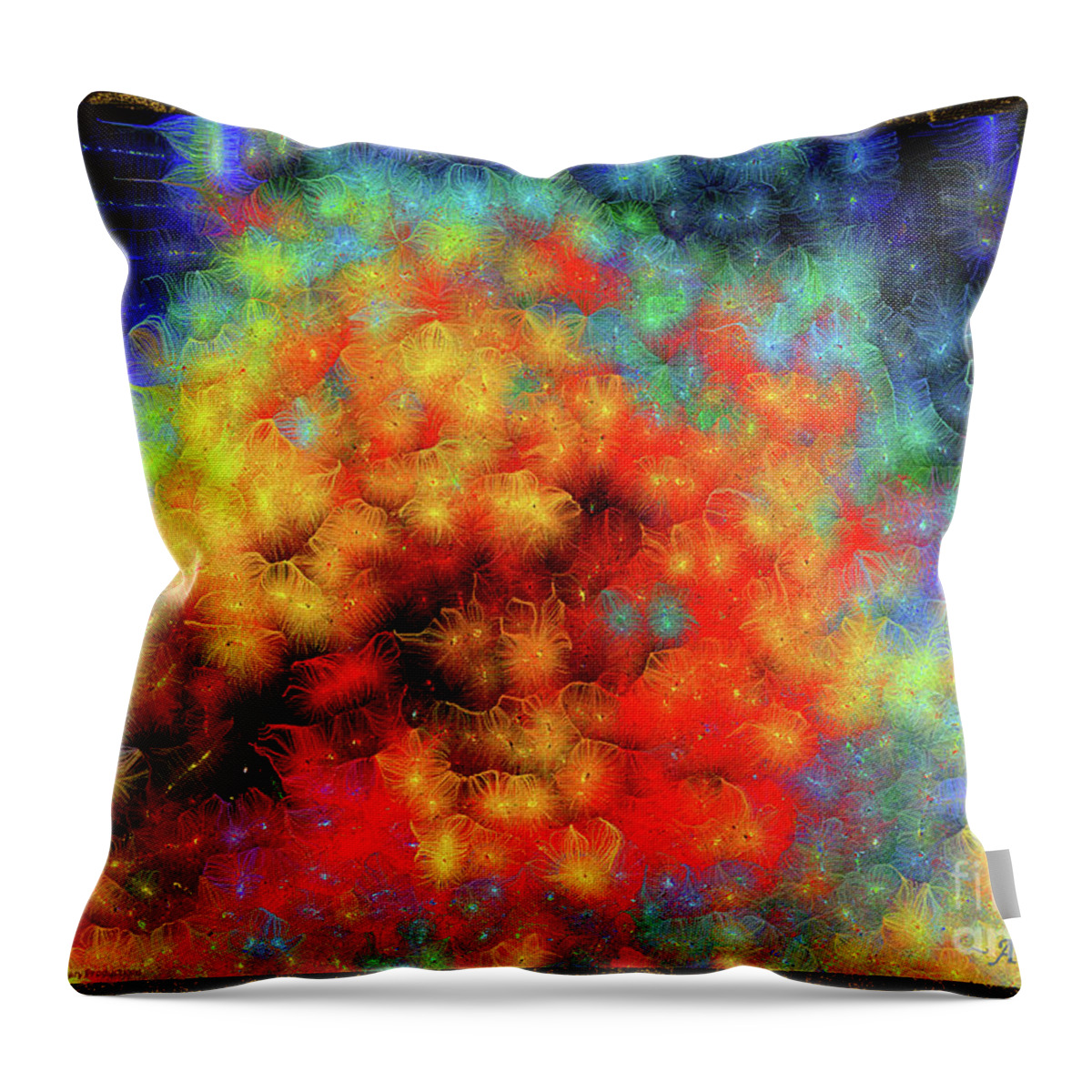Euphoria Throw Pillow featuring the mixed media Triumphant Rebirth of an Original Mind Number 1 by Aberjhani