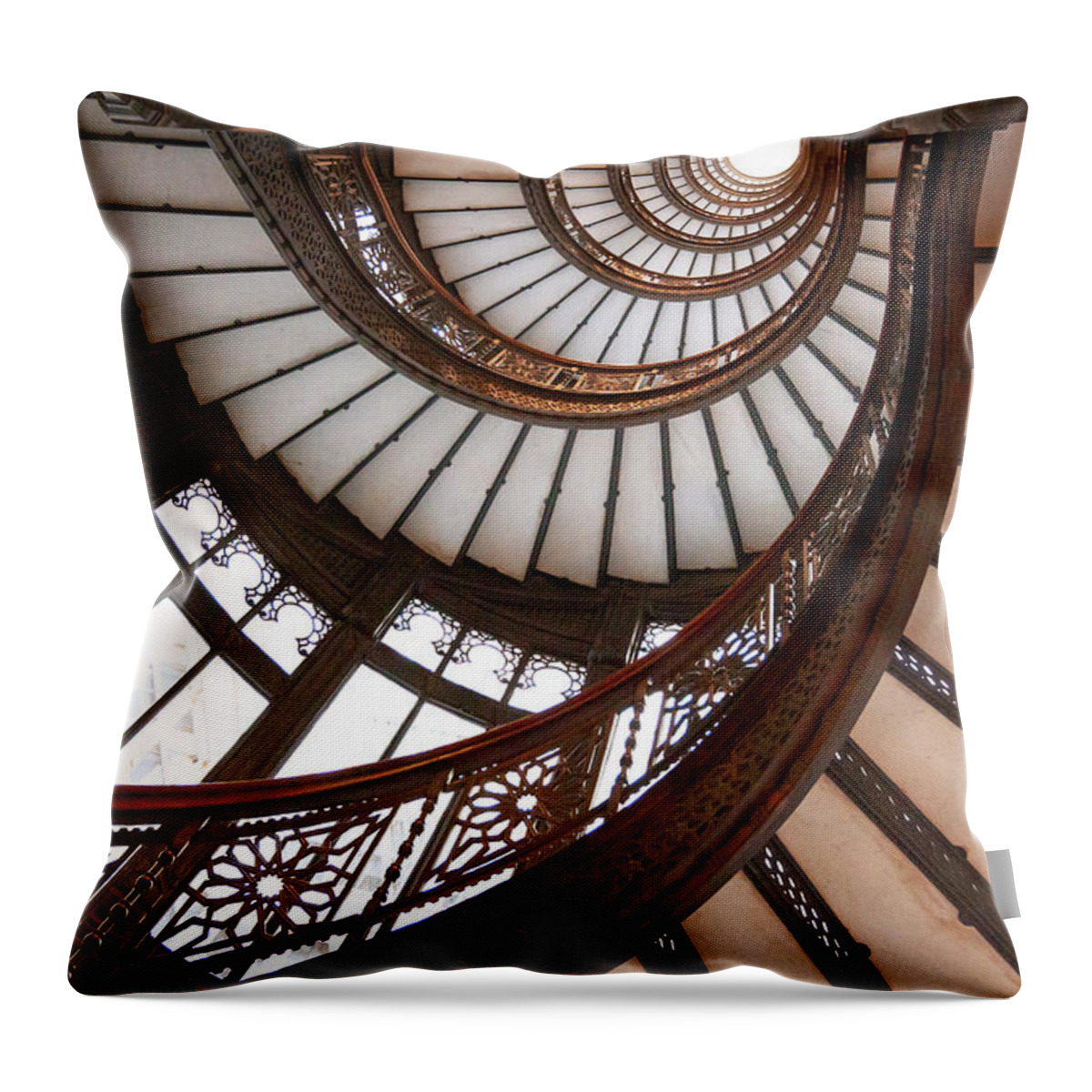 Chicago Throw Pillow featuring the photograph Vintage Staircase by Patty Colabuono