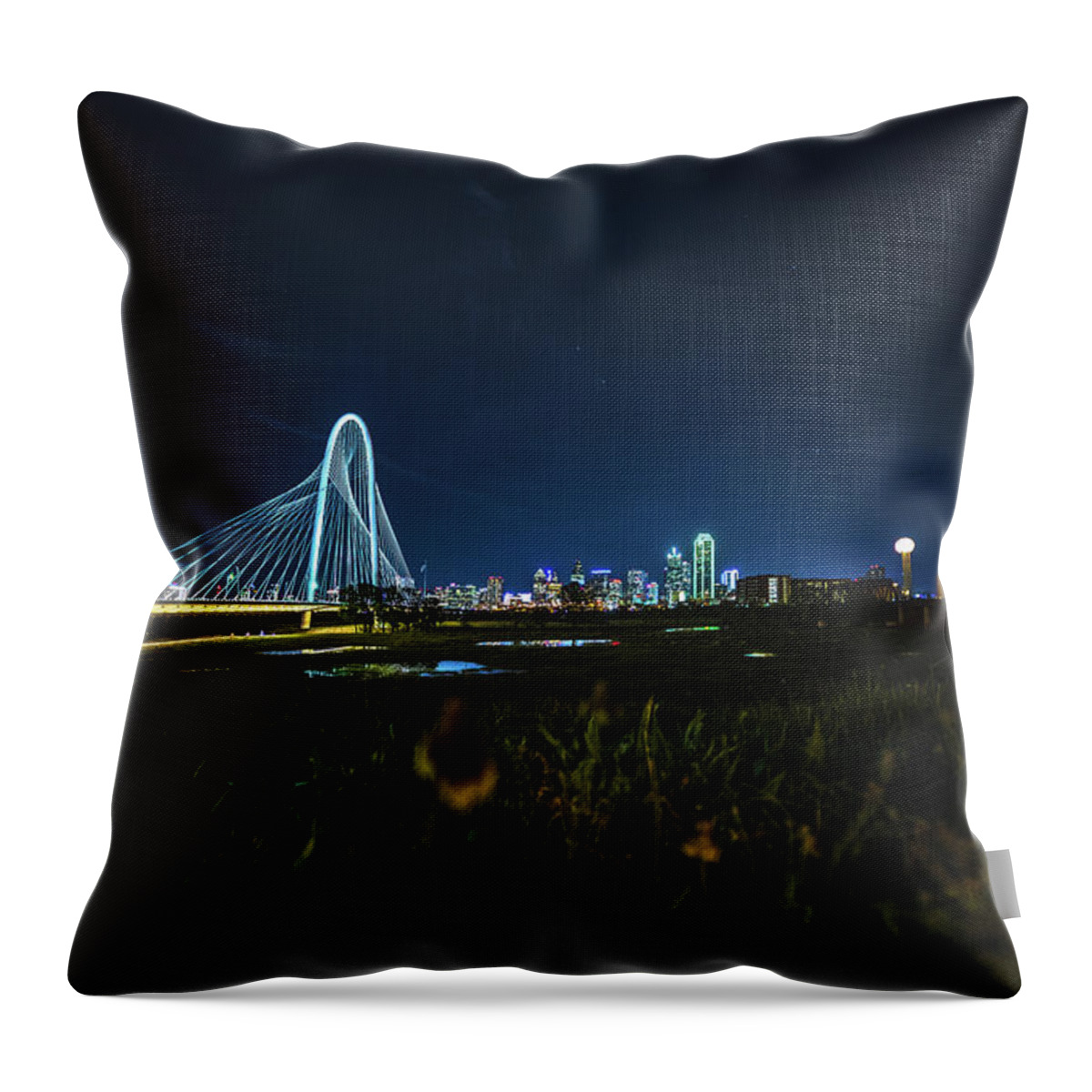 West Throw Pillow featuring the photograph West Dallas Flower by Peter Hull