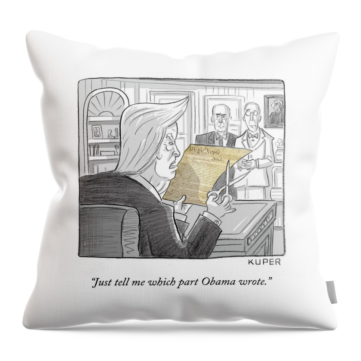 What Obama Wrote Throw Pillow