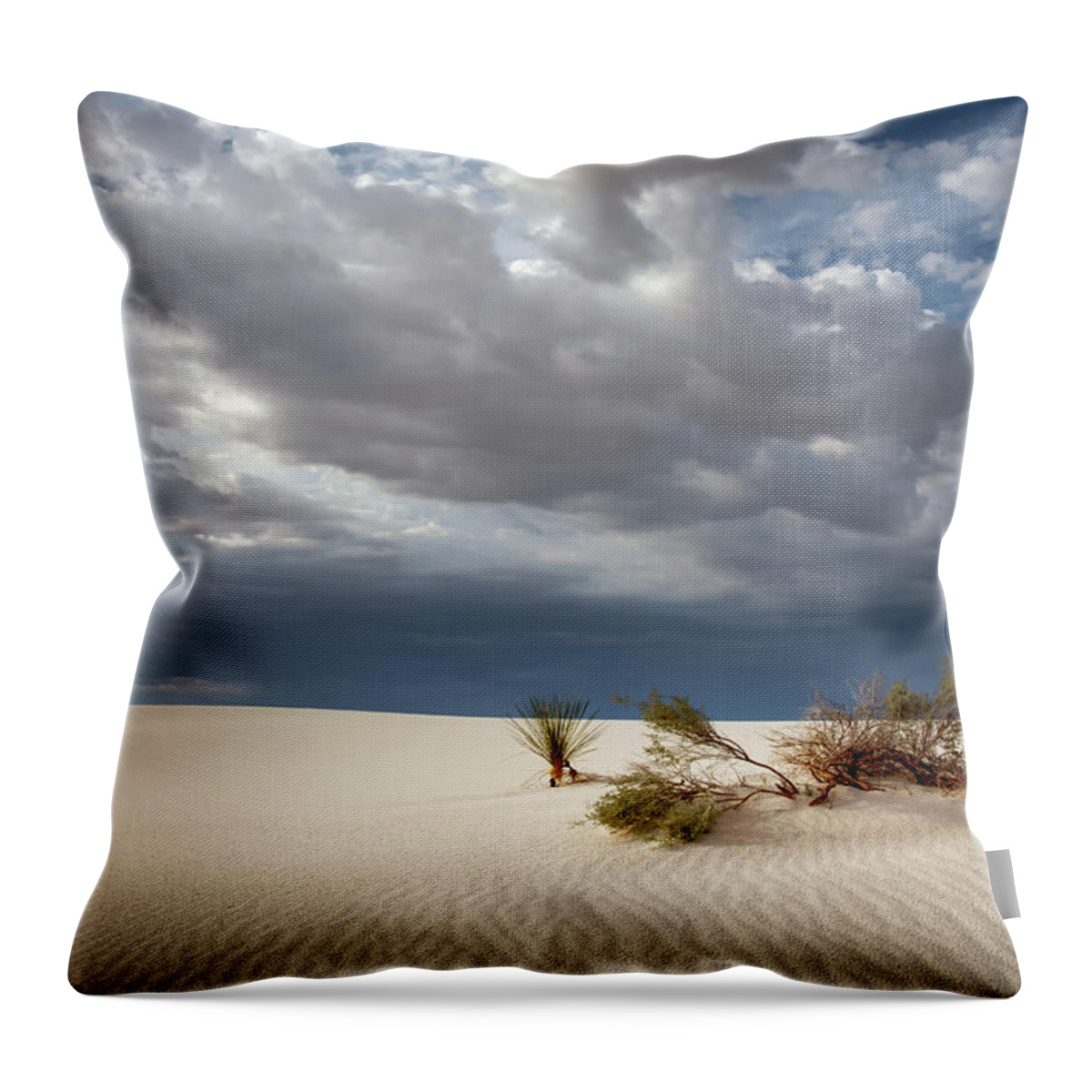 White Sands Throw Pillow featuring the photograph White Sands by James Barber