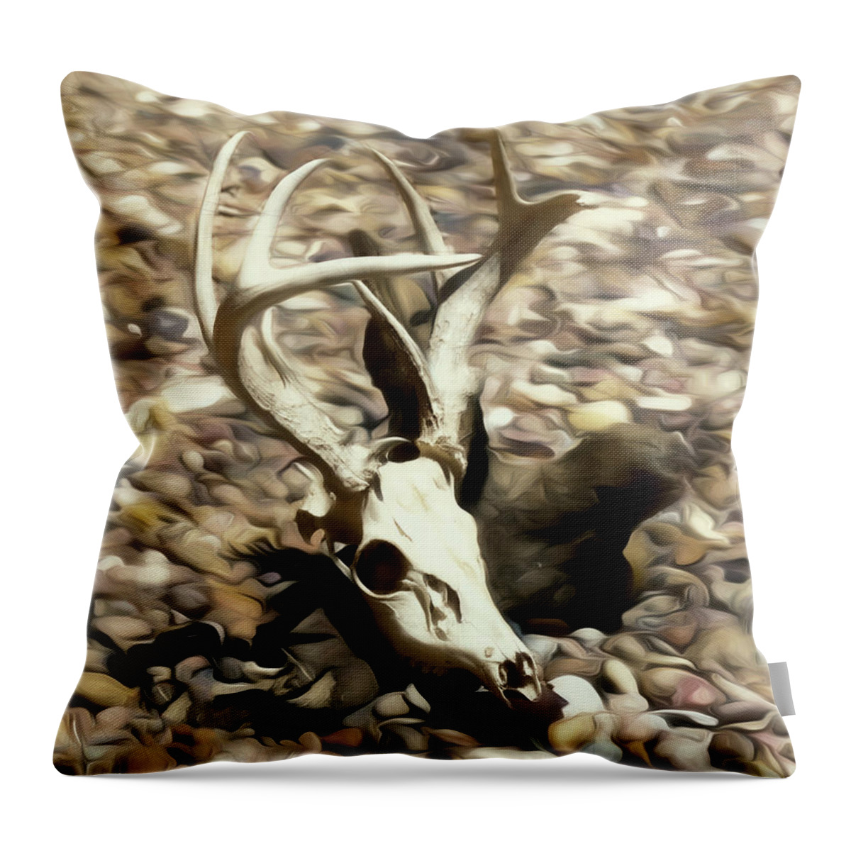Kansas Throw Pillow featuring the photograph White-tail Deer 002 by Rob Graham