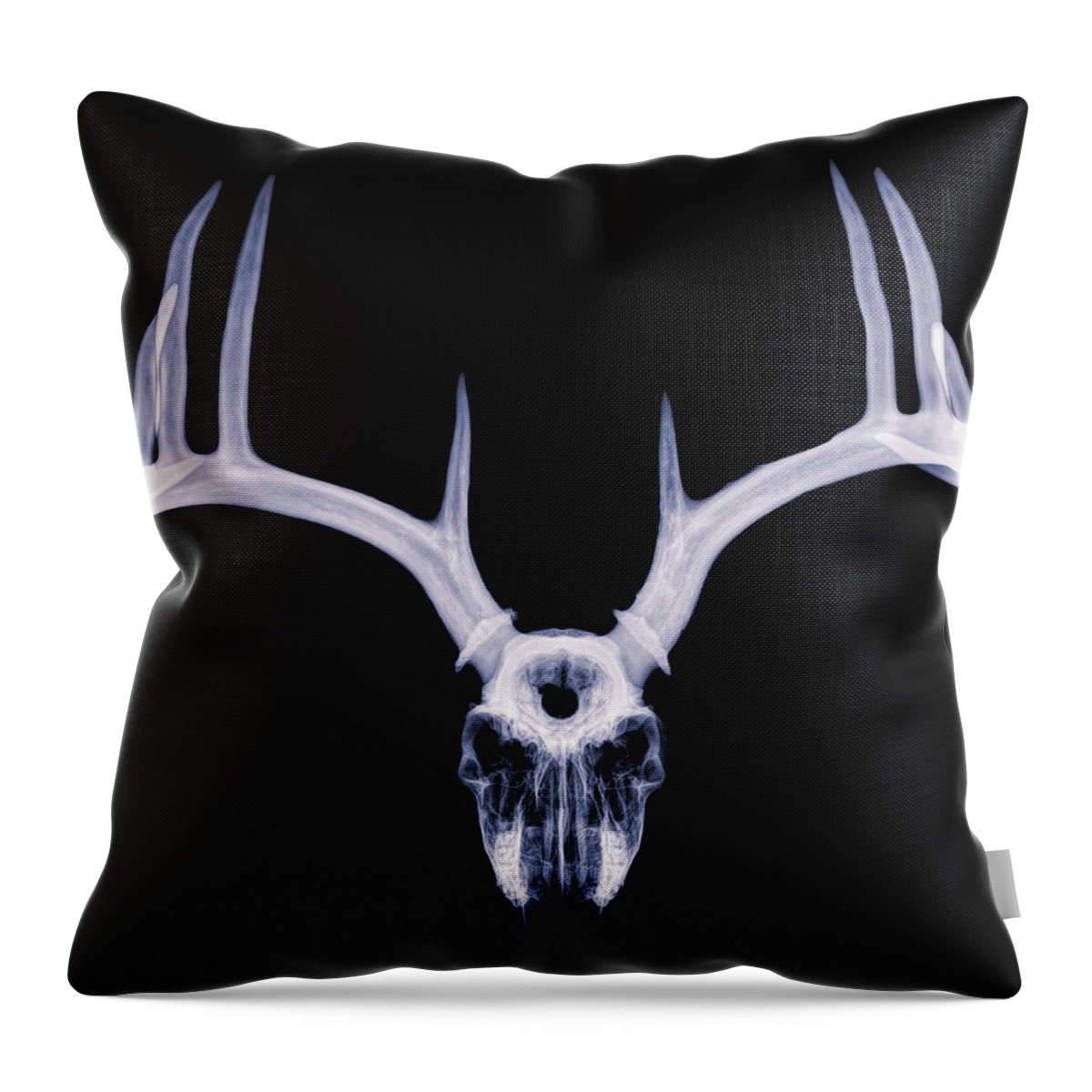 Kansas Throw Pillow featuring the photograph White-tailed Deer x-ray 009 by Rob Graham