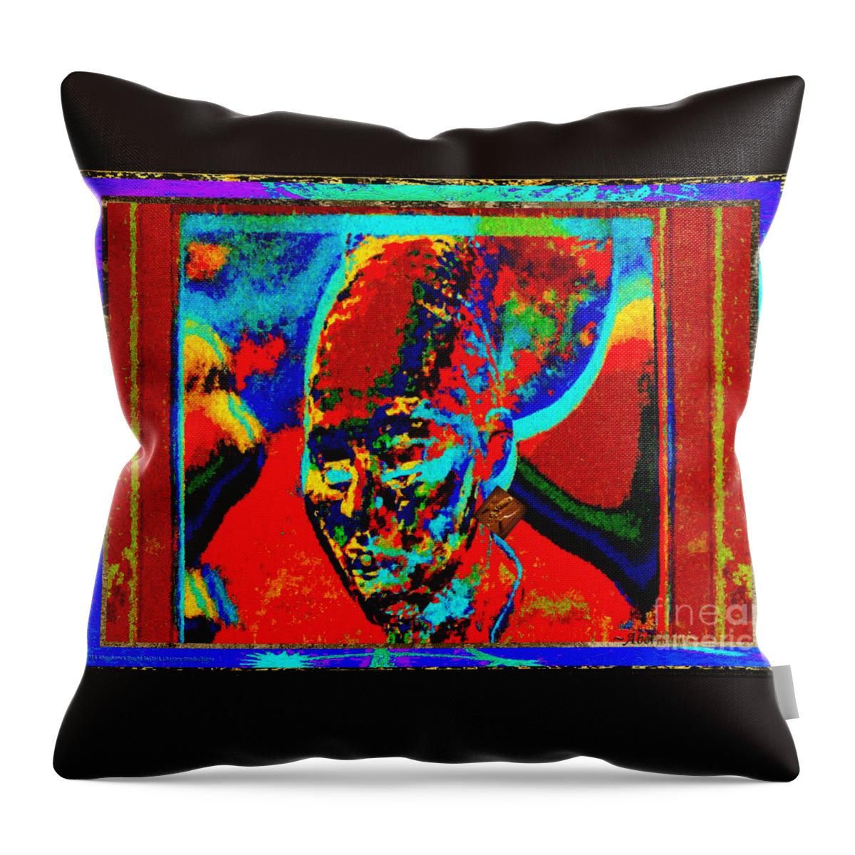 Harlem Renaissance Throw Pillow featuring the painting Woman Whose Dreams Kept Hope Alive by Aberjhani
