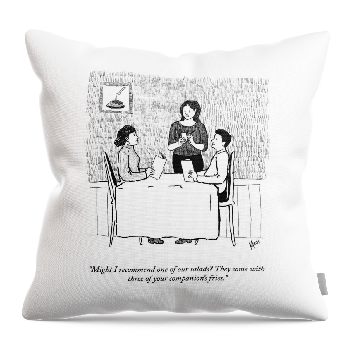 Your Companion's Fries Throw Pillow