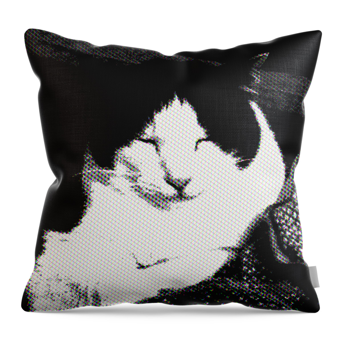 Cat Throw Pillow featuring the photograph Zen Cat by Mimulux Patricia No