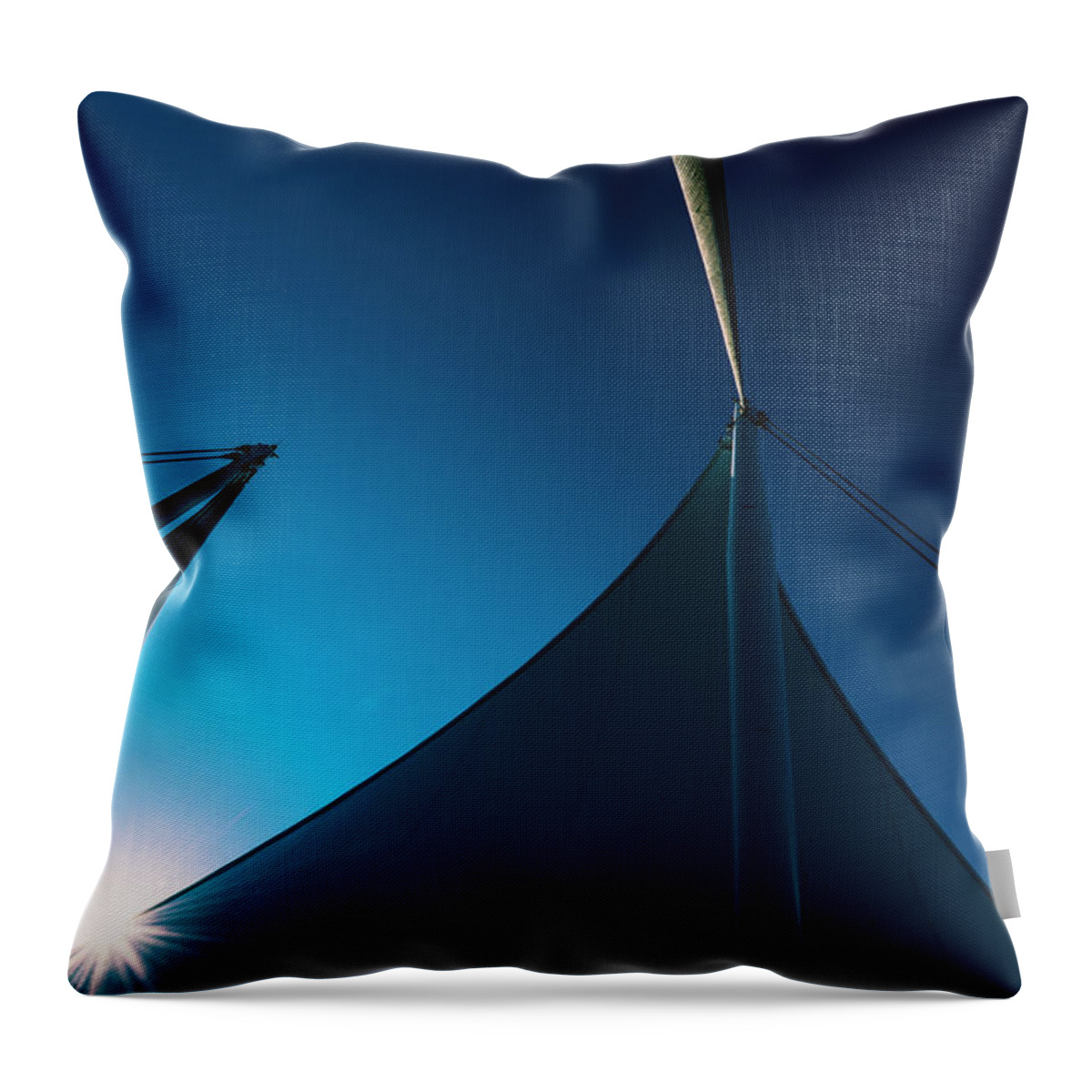 Port Of Vancouver Throw Pillow featuring the photograph 0194 Port of Vancouver Sails Canada Place by Amyn Nasser Neptune Gallery