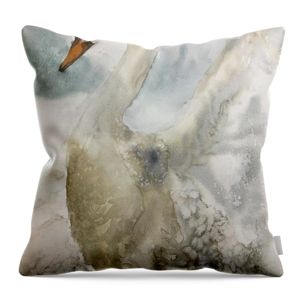 0322021 Throw Pillow featuring the painting 0322021 by Han in Huang wong