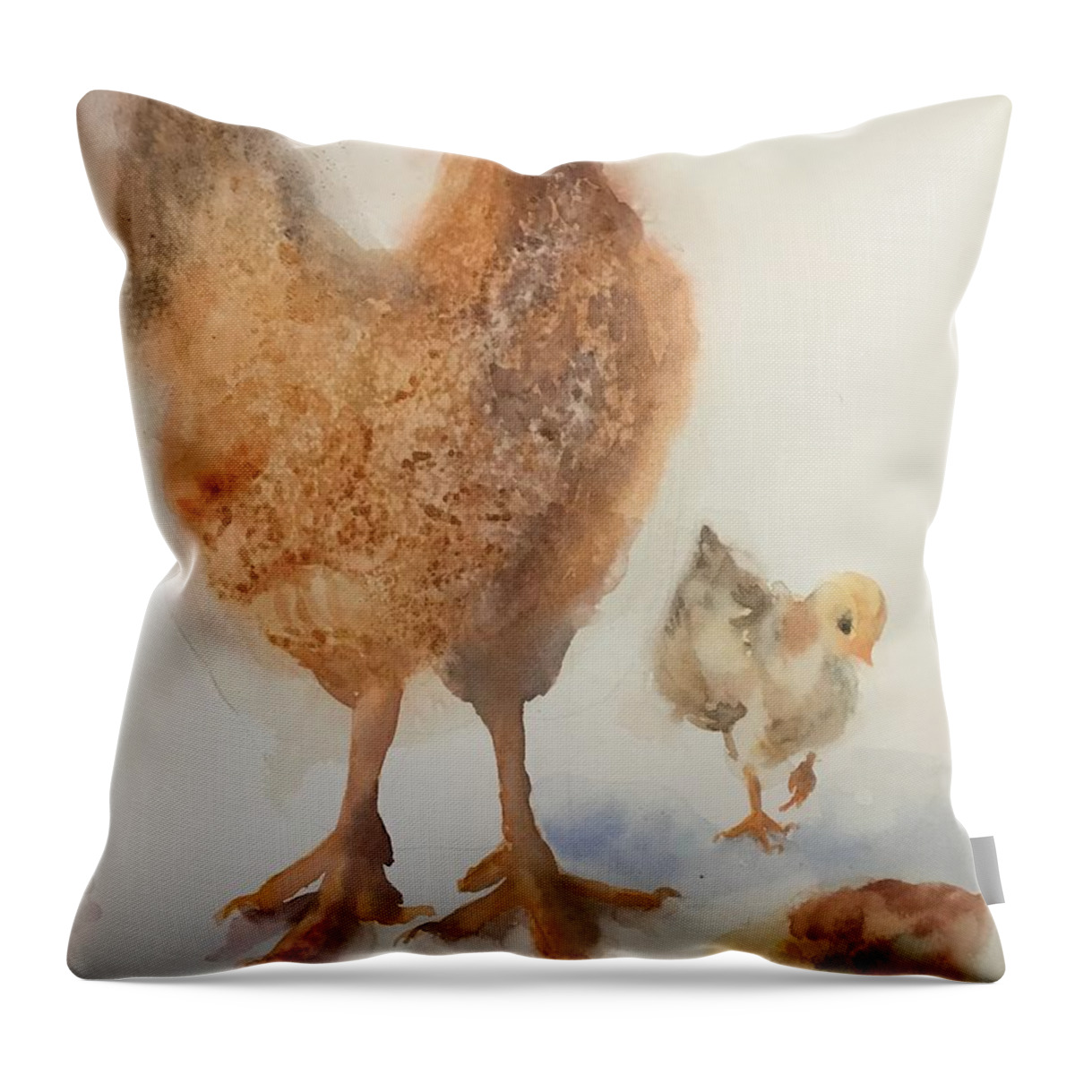 0342021 Throw Pillow featuring the painting 0342022 by Han in Huang wong