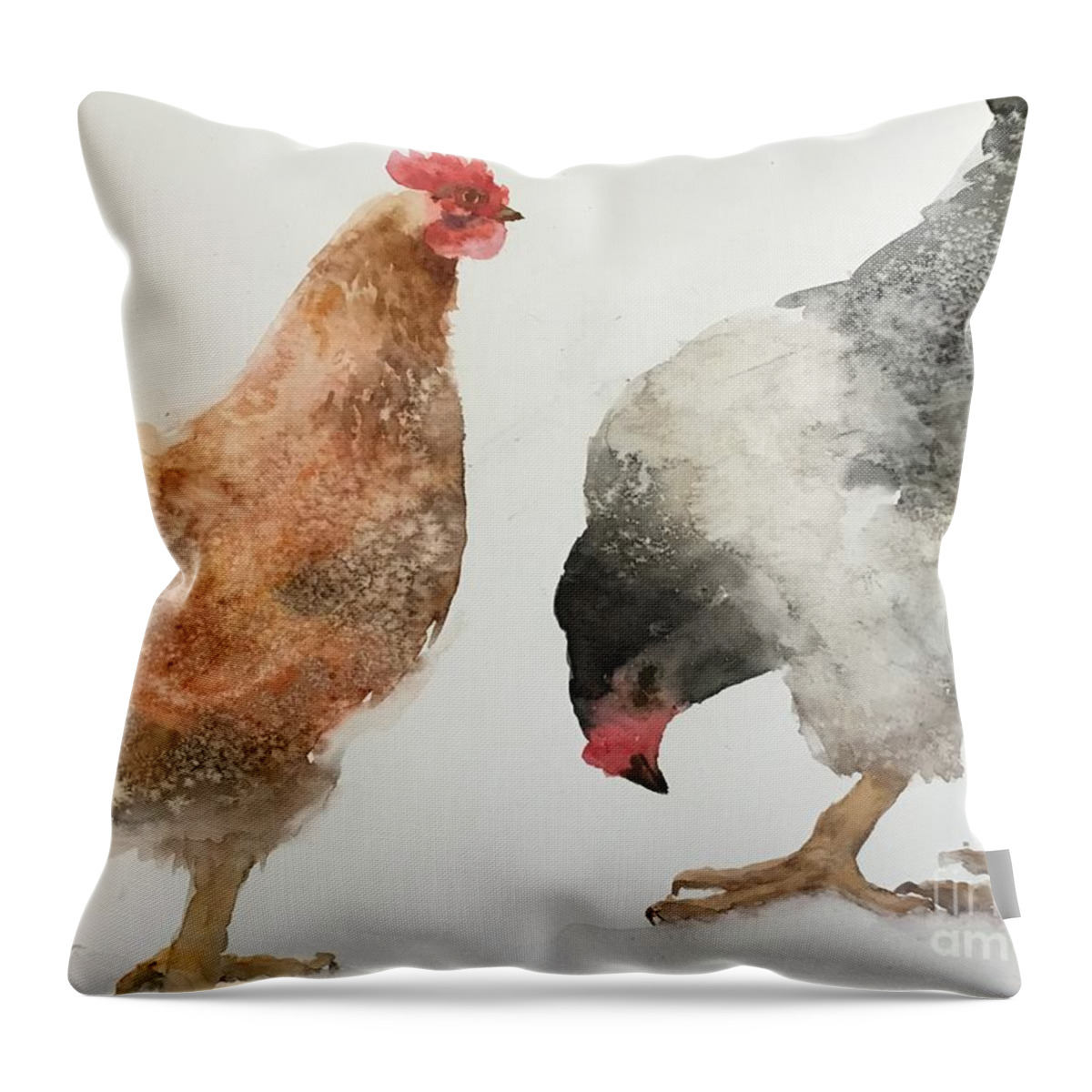 0362021 Throw Pillow featuring the painting 0362021 by Han in Huang wong