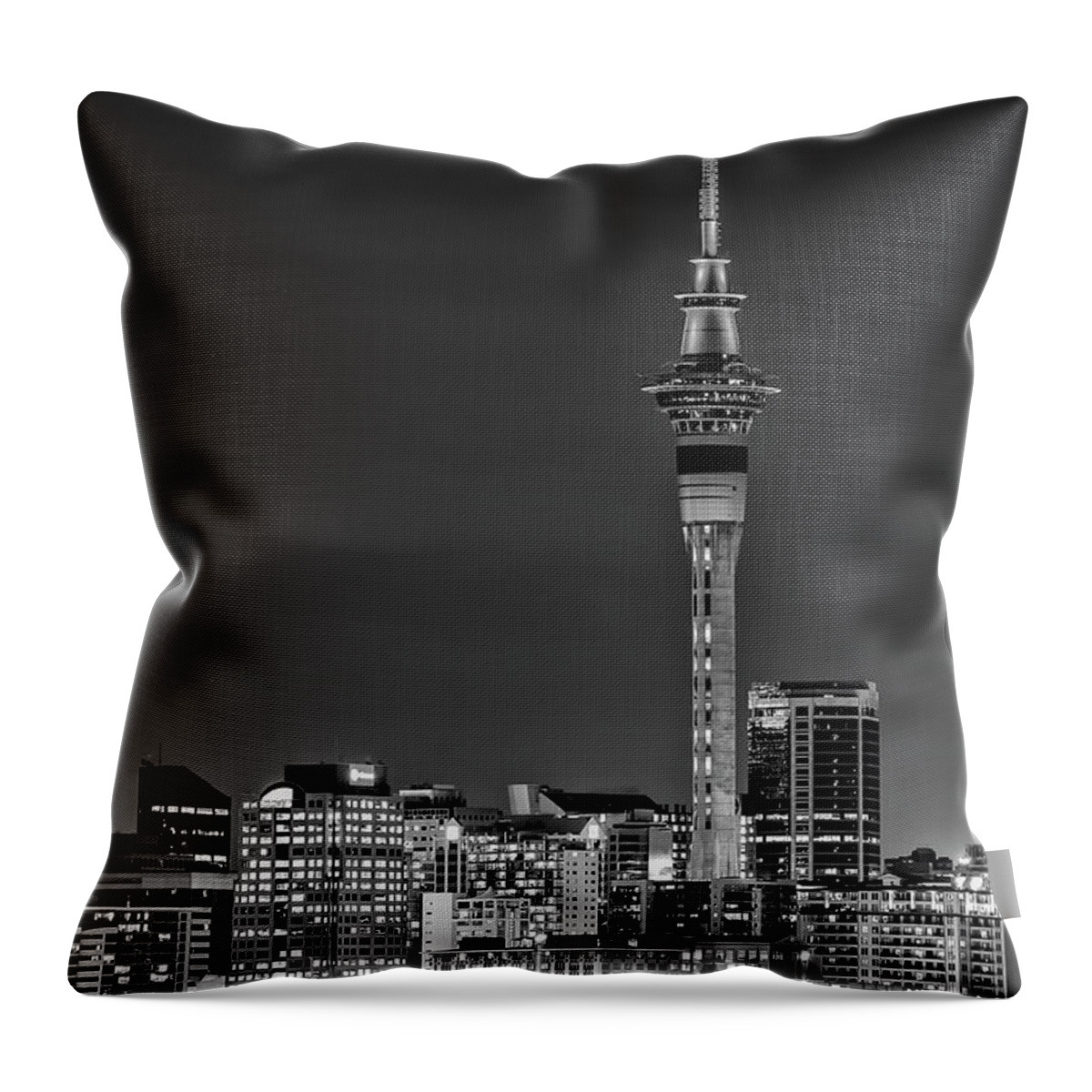 Auckland-sky-tower Throw Pillow featuring the photograph Auckland Sky Tower by Gary Johnson
