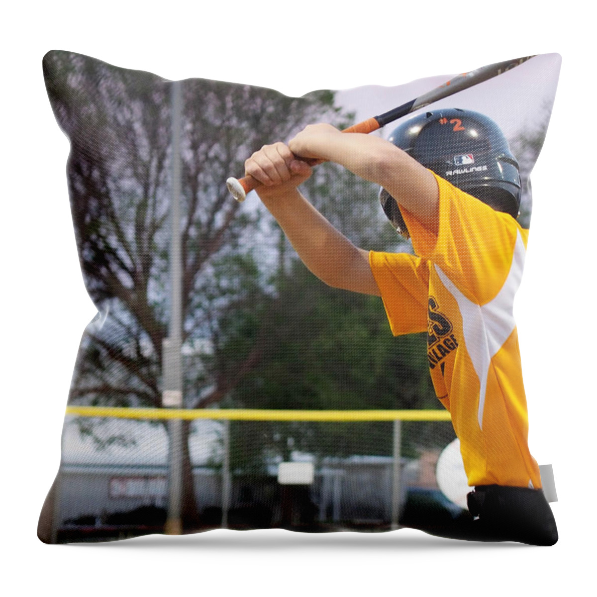 Sports Throw Pillow featuring the photograph Batter Up by C Winslow Shafer