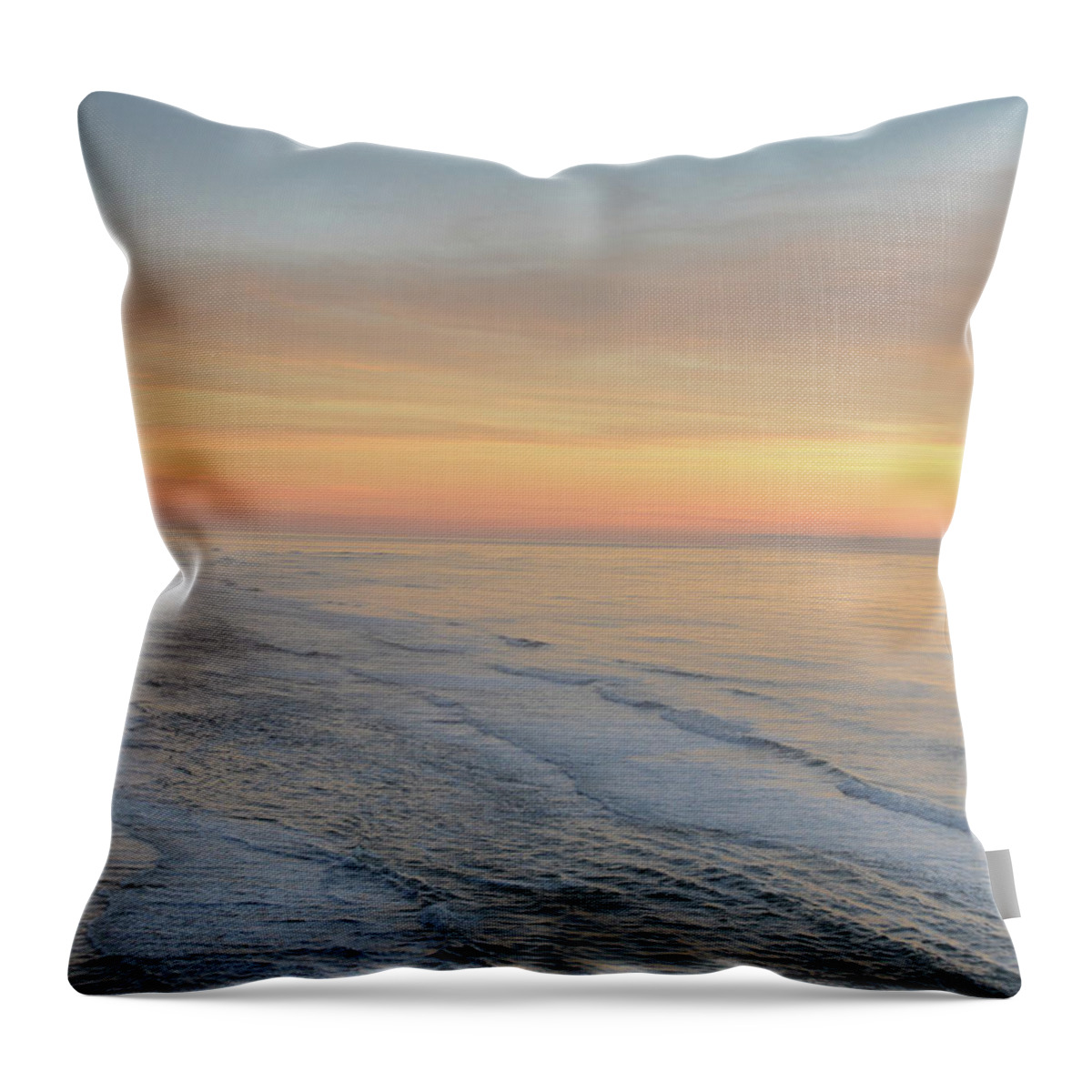 Color Throw Pillow featuring the photograph Coastal Sunset by Jerry Cahill