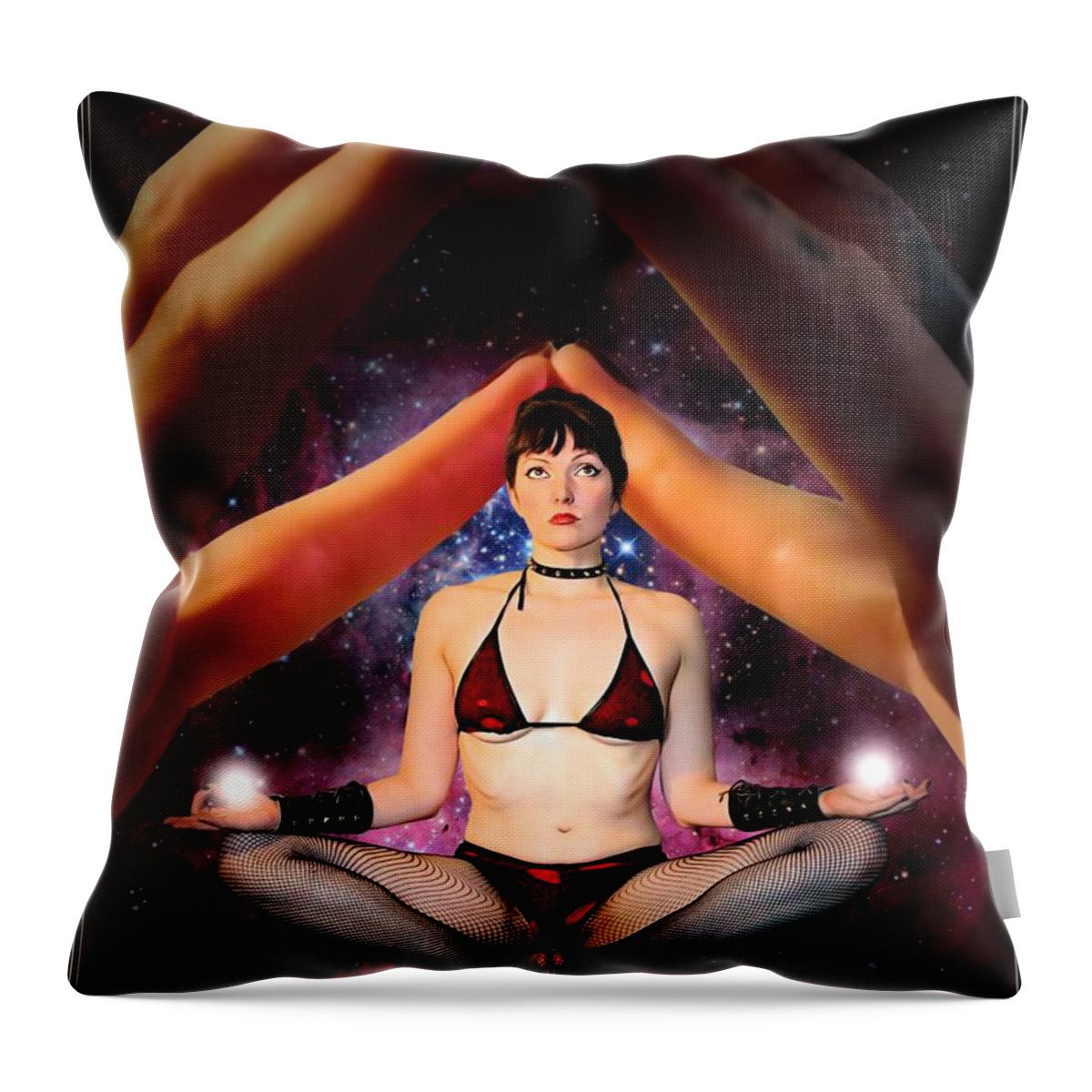 Fantasy Throw Pillow featuring the photograph Cosmic Balance by Jon Volden