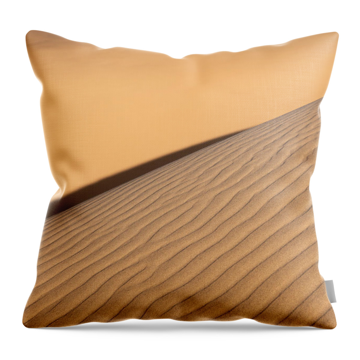 Sand Dune Throw Pillow featuring the photograph Diagonal Sand Dune by Peter Boehringer