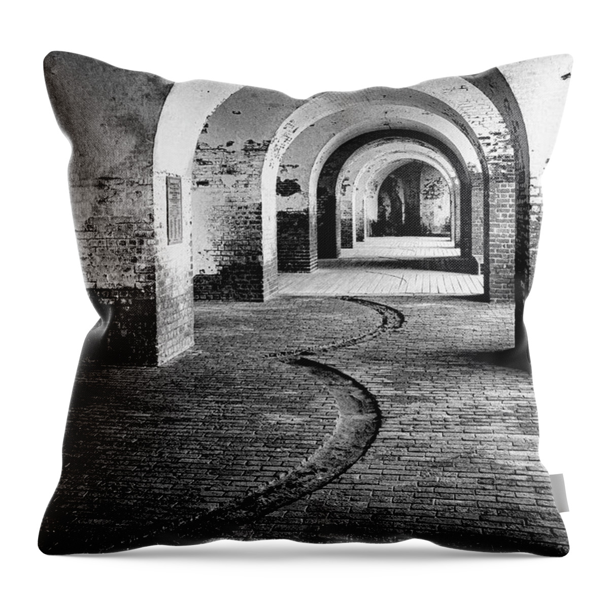 Marietta Georgia Throw Pillow featuring the photograph Fort Pulaski by Tom Singleton