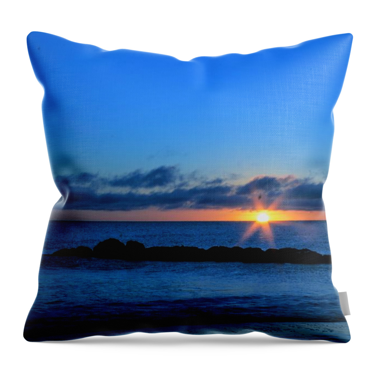  Throw Pillow featuring the photograph Hampton Va Sunrise by Brad Nellis
