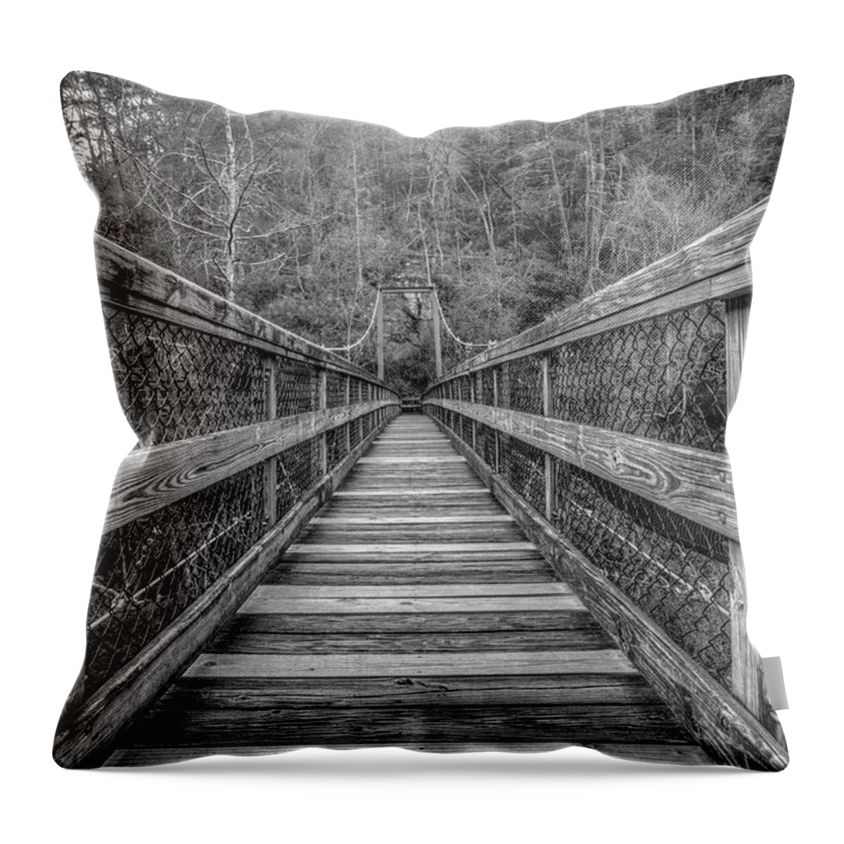 Tallulah Falls Bridge Throw Pillow featuring the photograph Infinity by Anna Rumiantseva