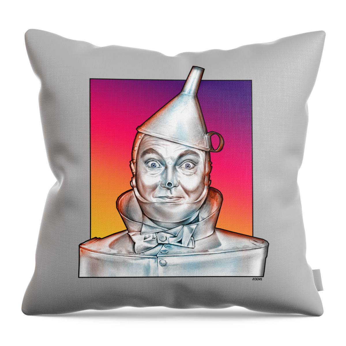 Jack Haley Throw Pillow featuring the mixed media Jack Haley by Greg Joens