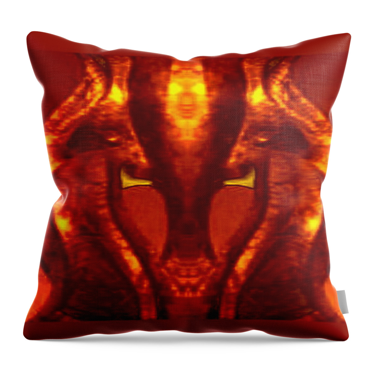  Throw Pillow featuring the ceramic art Jack O by Mary Russell