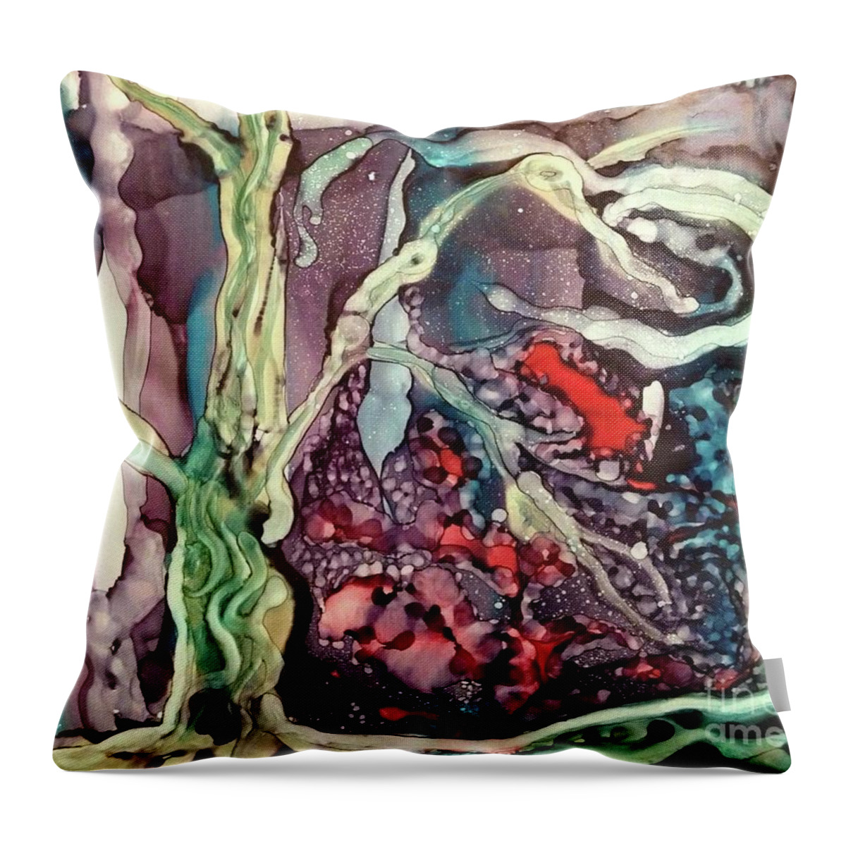 Ghost Throw Pillow featuring the painting Lost Souls by Jeanette Rodriguez