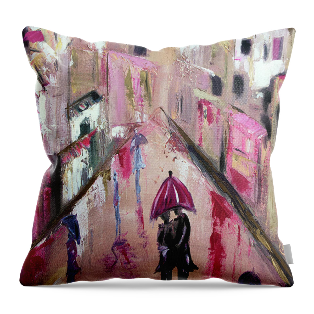 Love Throw Pillow featuring the painting Lucky in Love by Roxy Rich