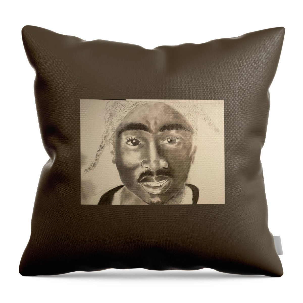  Throw Pillow featuring the drawing PAC by Angie ONeal