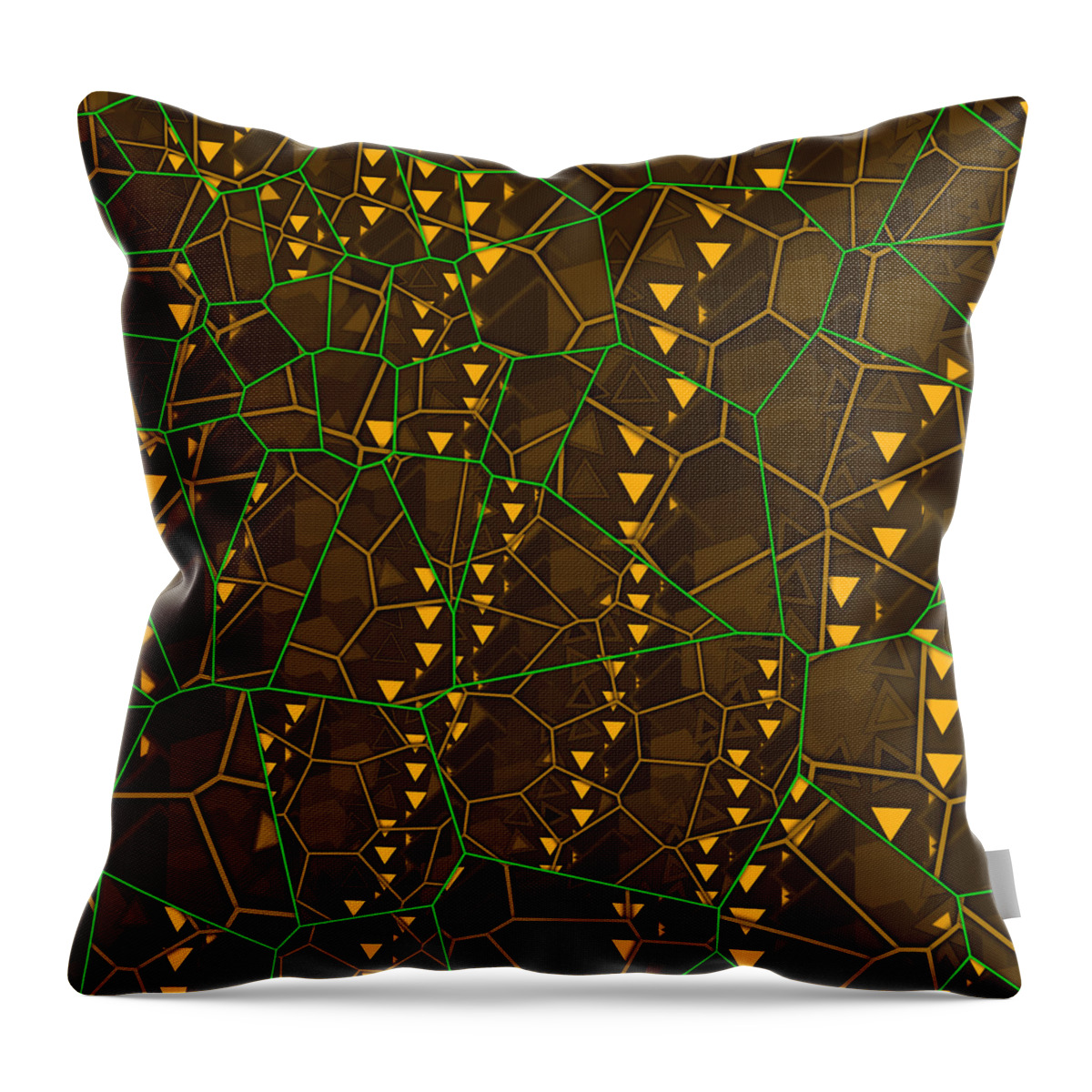 Abstract Throw Pillow featuring the digital art Pattern 11 by Marko Sabotin