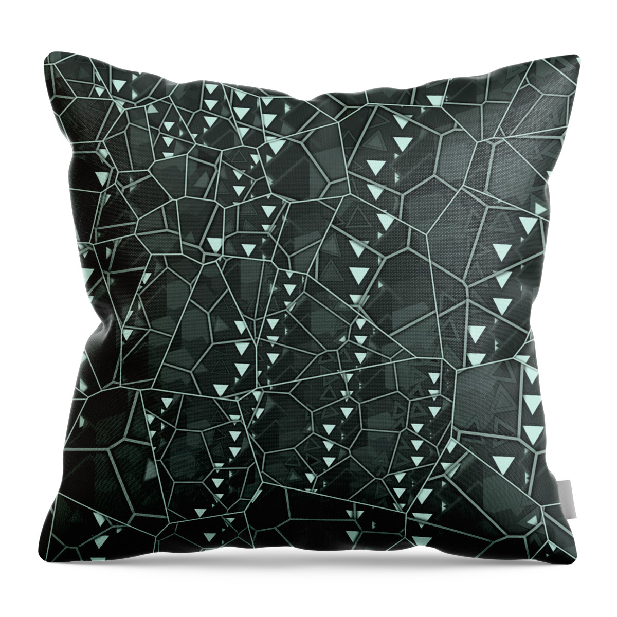 Abstract Throw Pillow featuring the digital art Pattern 12 by Marko Sabotin