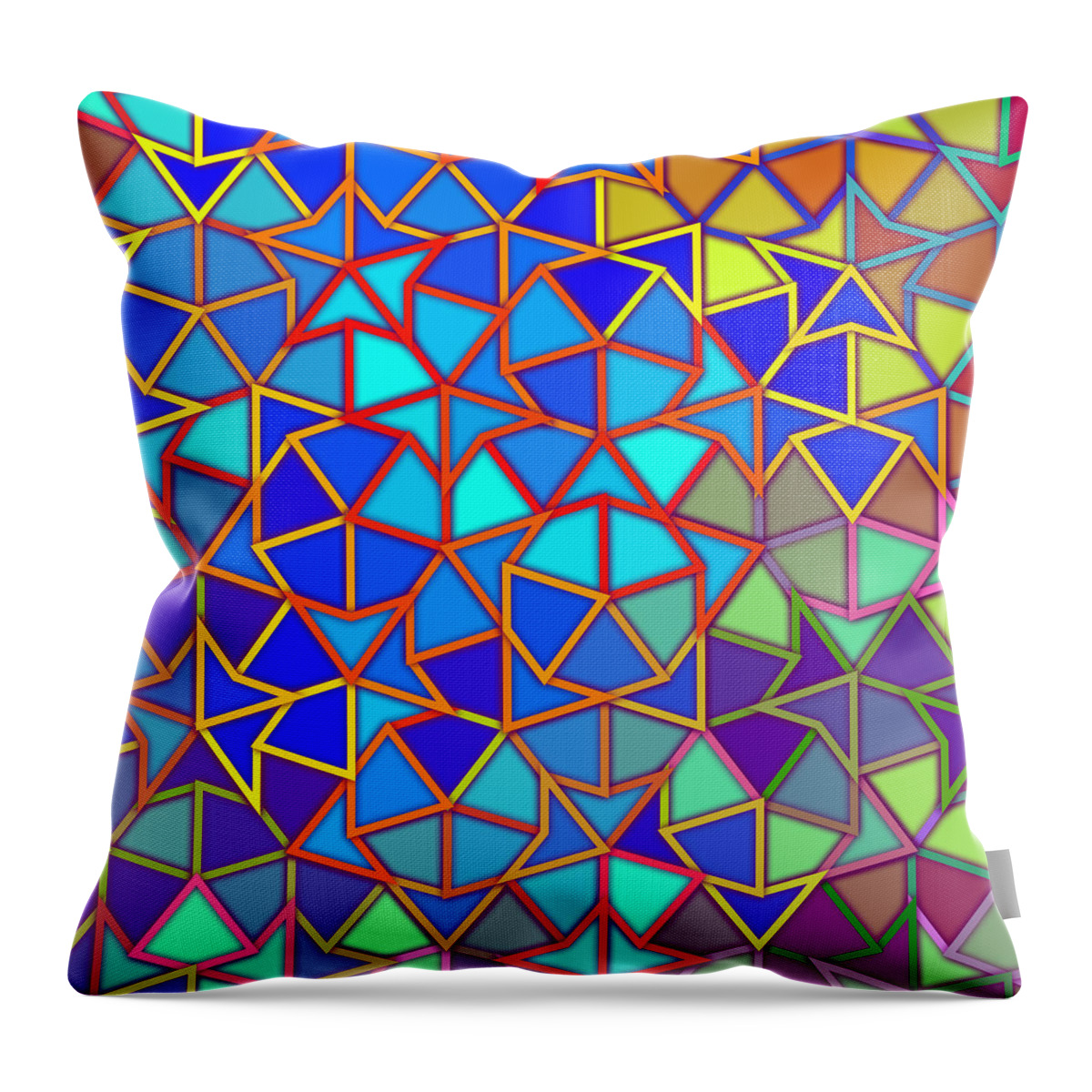 Abstract Throw Pillow featuring the digital art Pattern 13 by Marko Sabotin