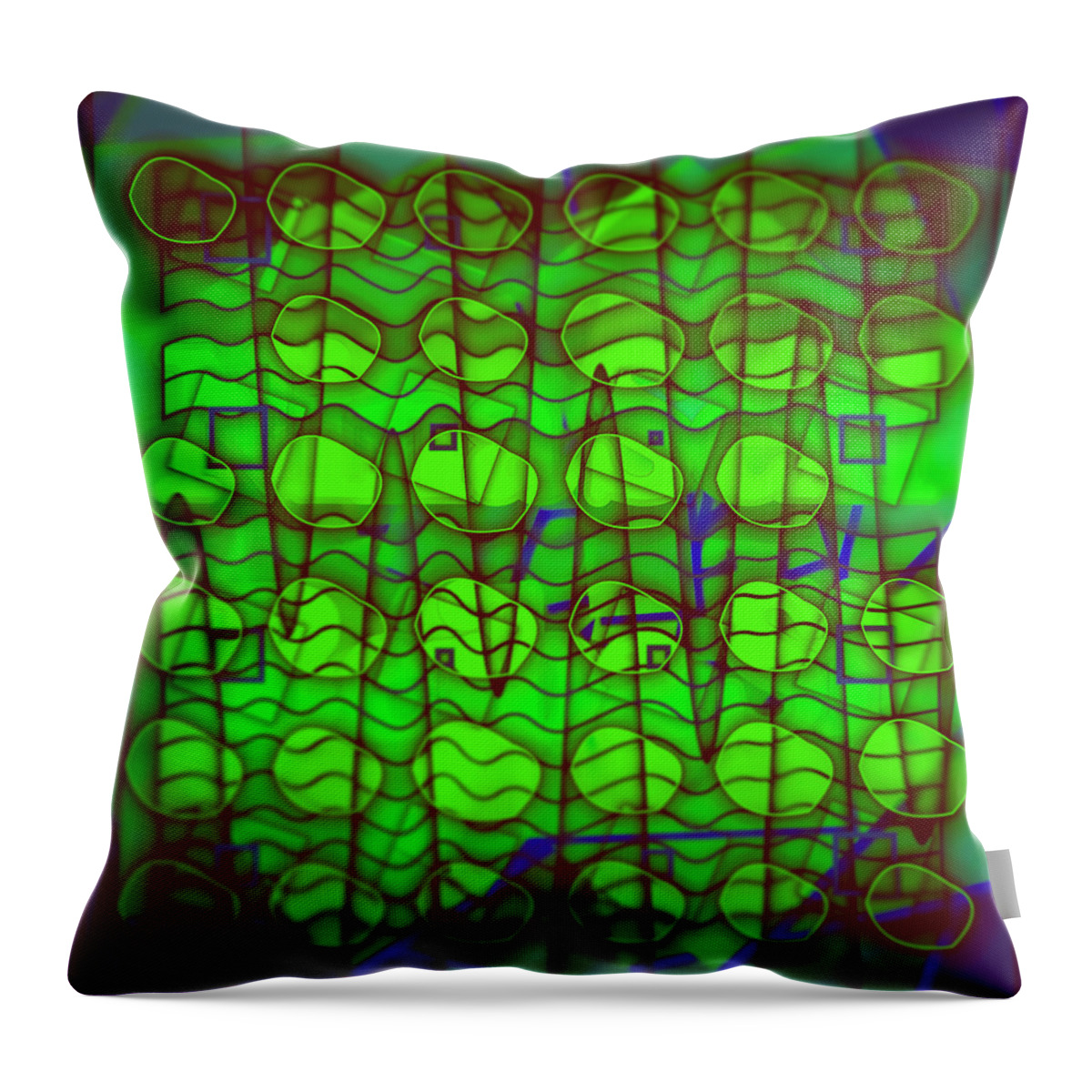 Abstract Throw Pillow featuring the digital art Pattern 25 by Marko Sabotin