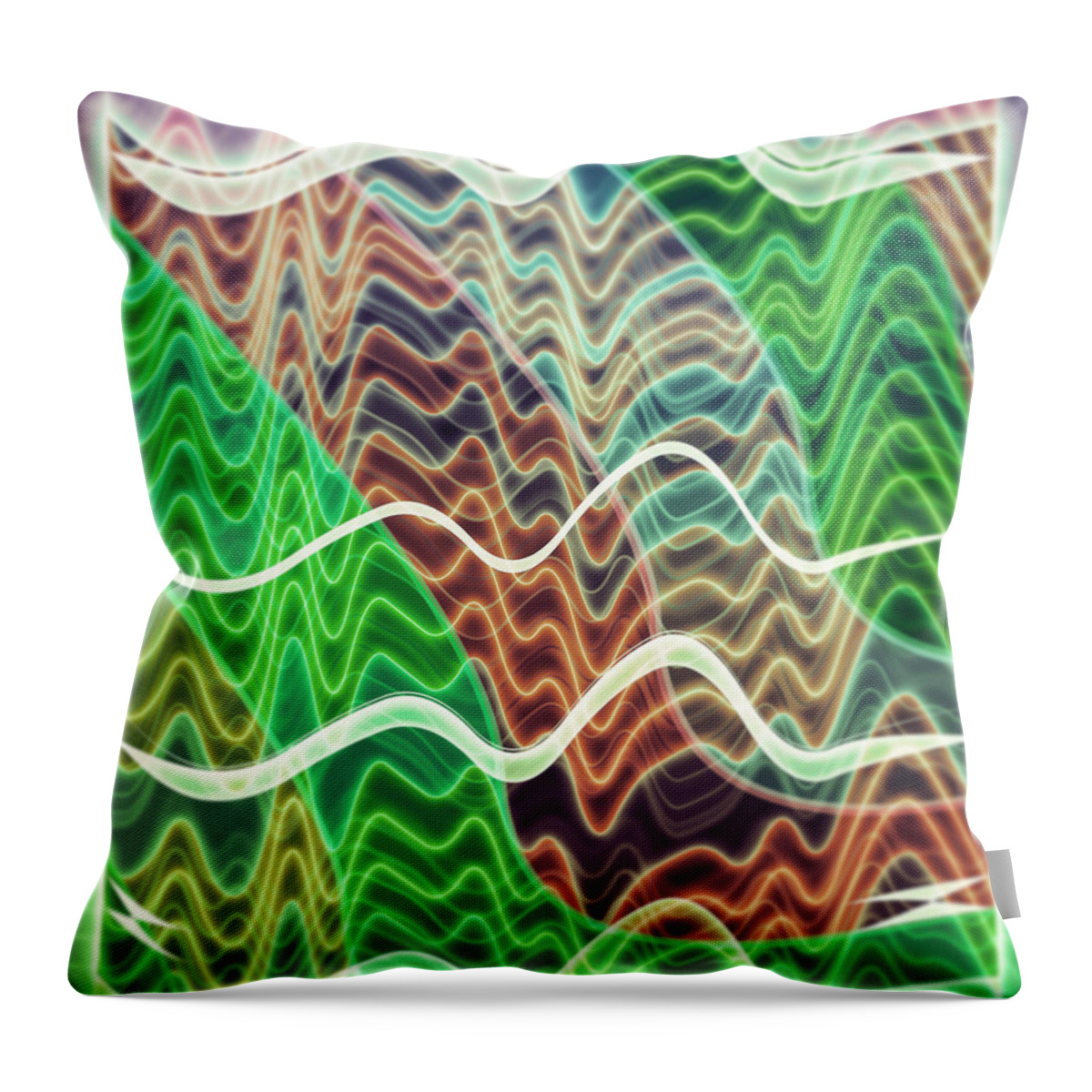 Abstract Throw Pillow featuring the digital art Pattern 27 by Marko Sabotin