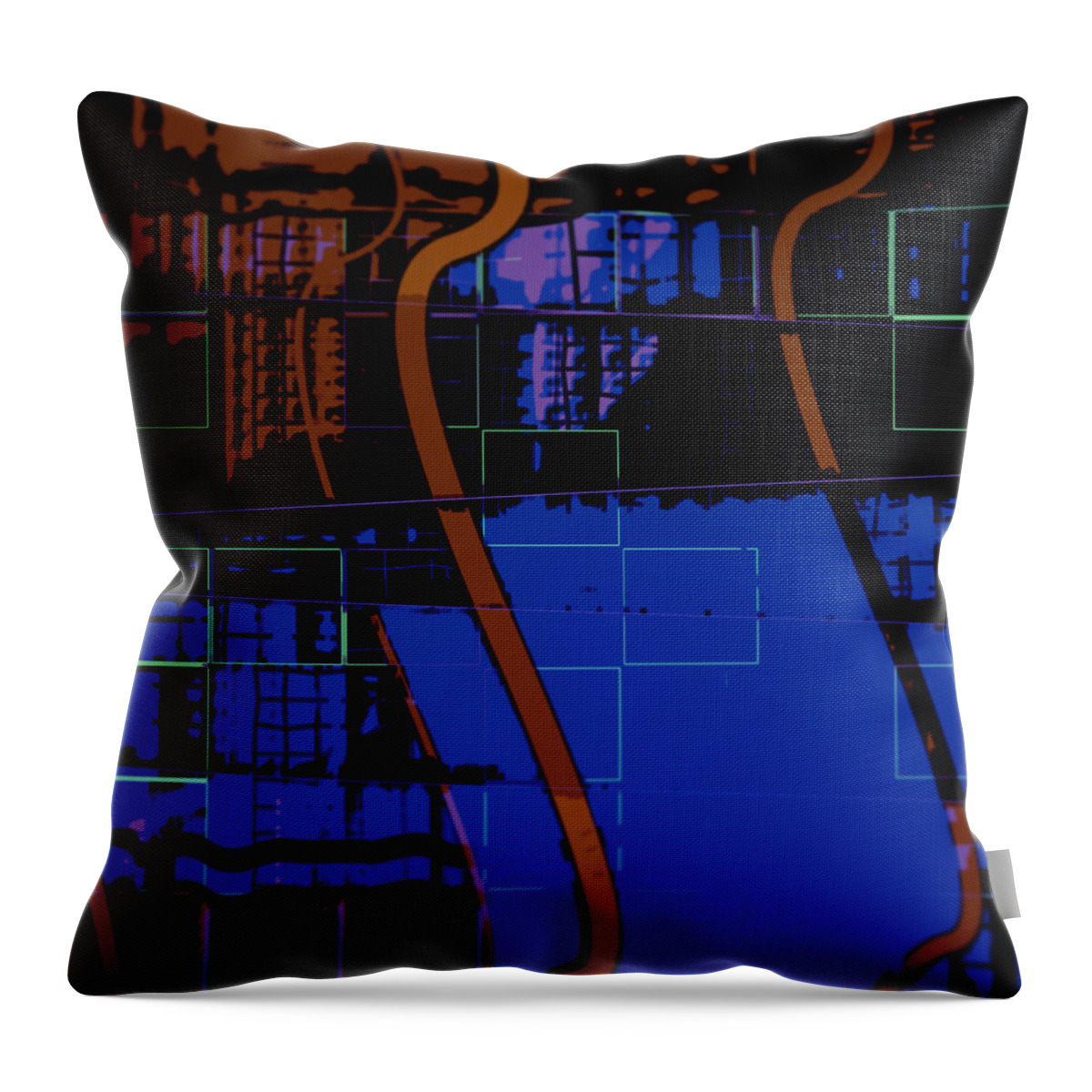 Abstract Throw Pillow featuring the digital art Pattern 30 by Marko Sabotin