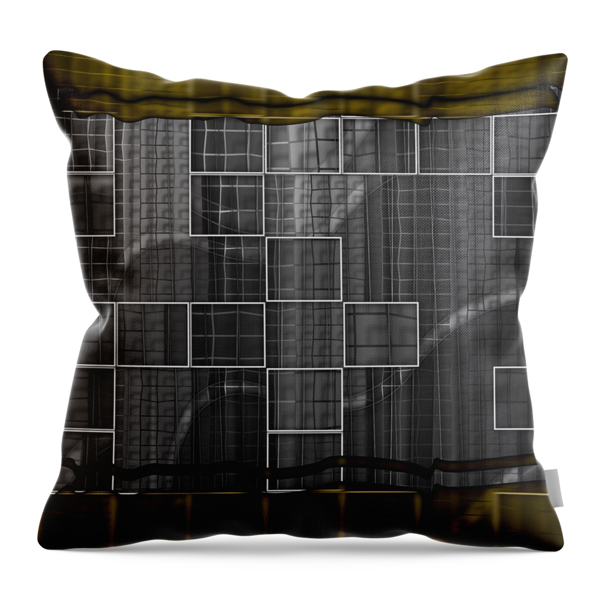 Abstract Throw Pillow featuring the digital art Pattern 33 by Marko Sabotin