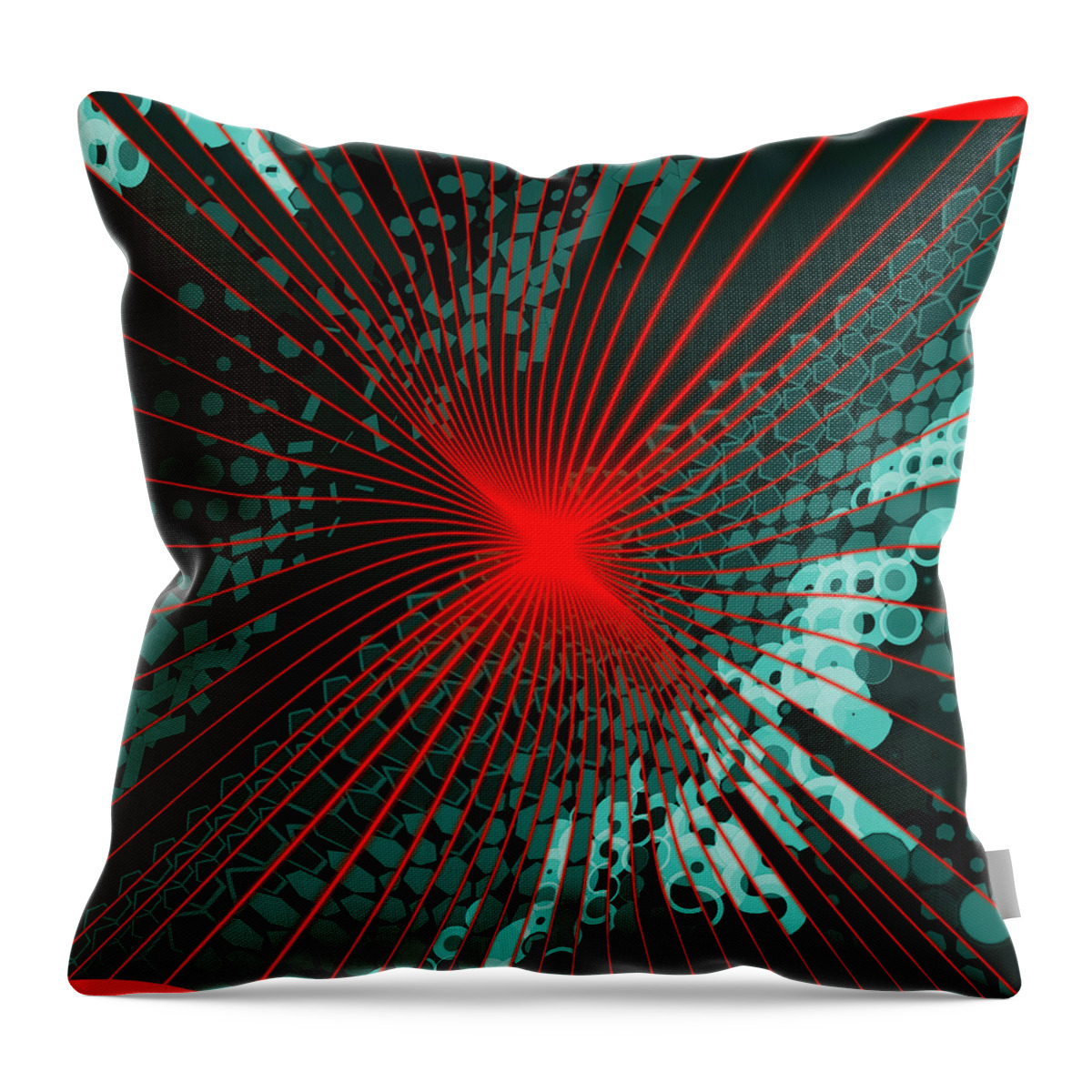 Abstract Throw Pillow featuring the digital art Pattern 43 by Marko Sabotin